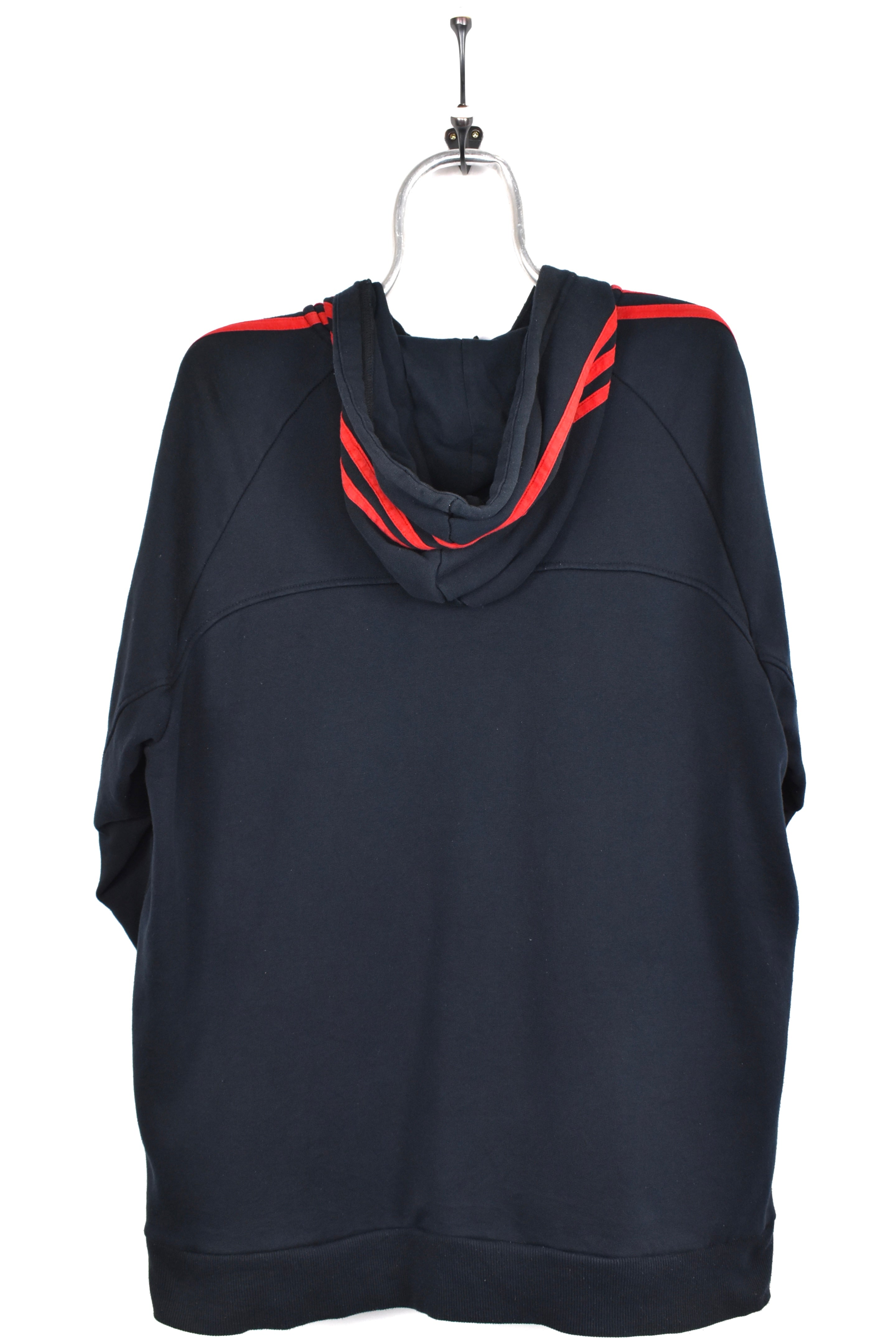 Modern Adidas hoodie, black embroidered sweatshirt - AU XL ADIDAS