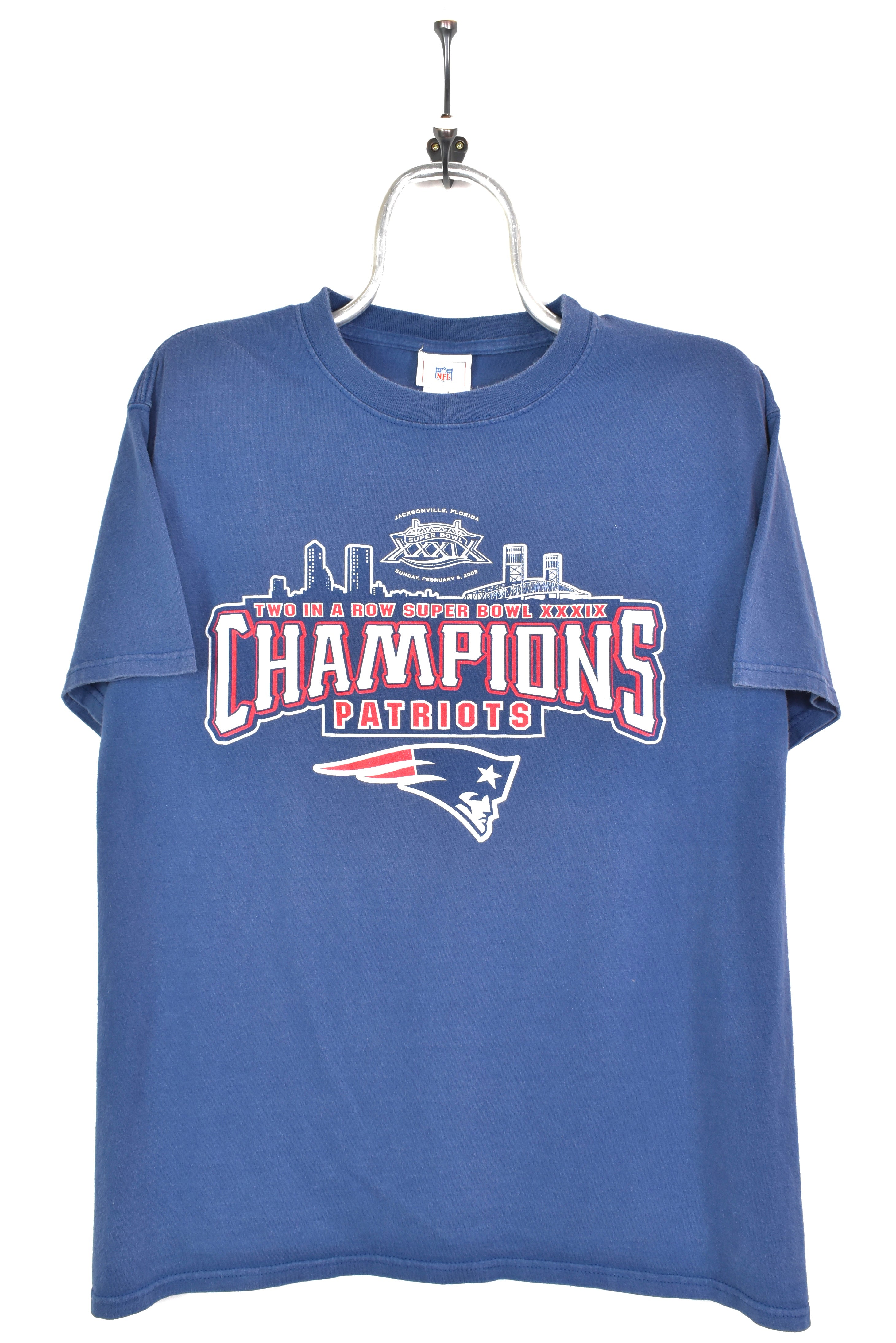 VINTAGE NFL NEW ENGLAND PATRIOTS NAVY T-SHIRT | MEDIUM PRO SPORT