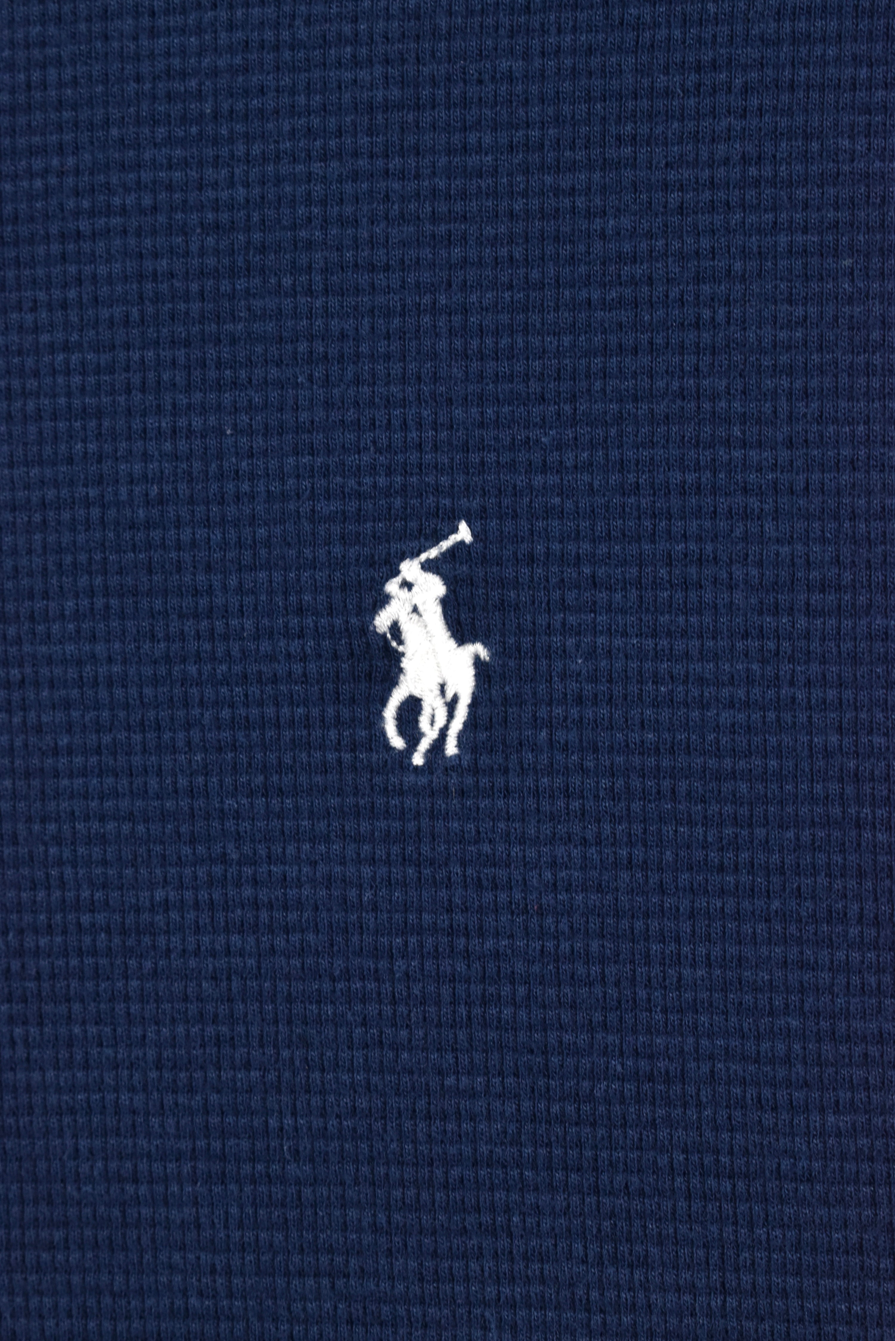 VINTAGE RALPH LAUREN LONG SLEEVE NAVY T-SHIRT | MEDIUM RALPH LAUREN