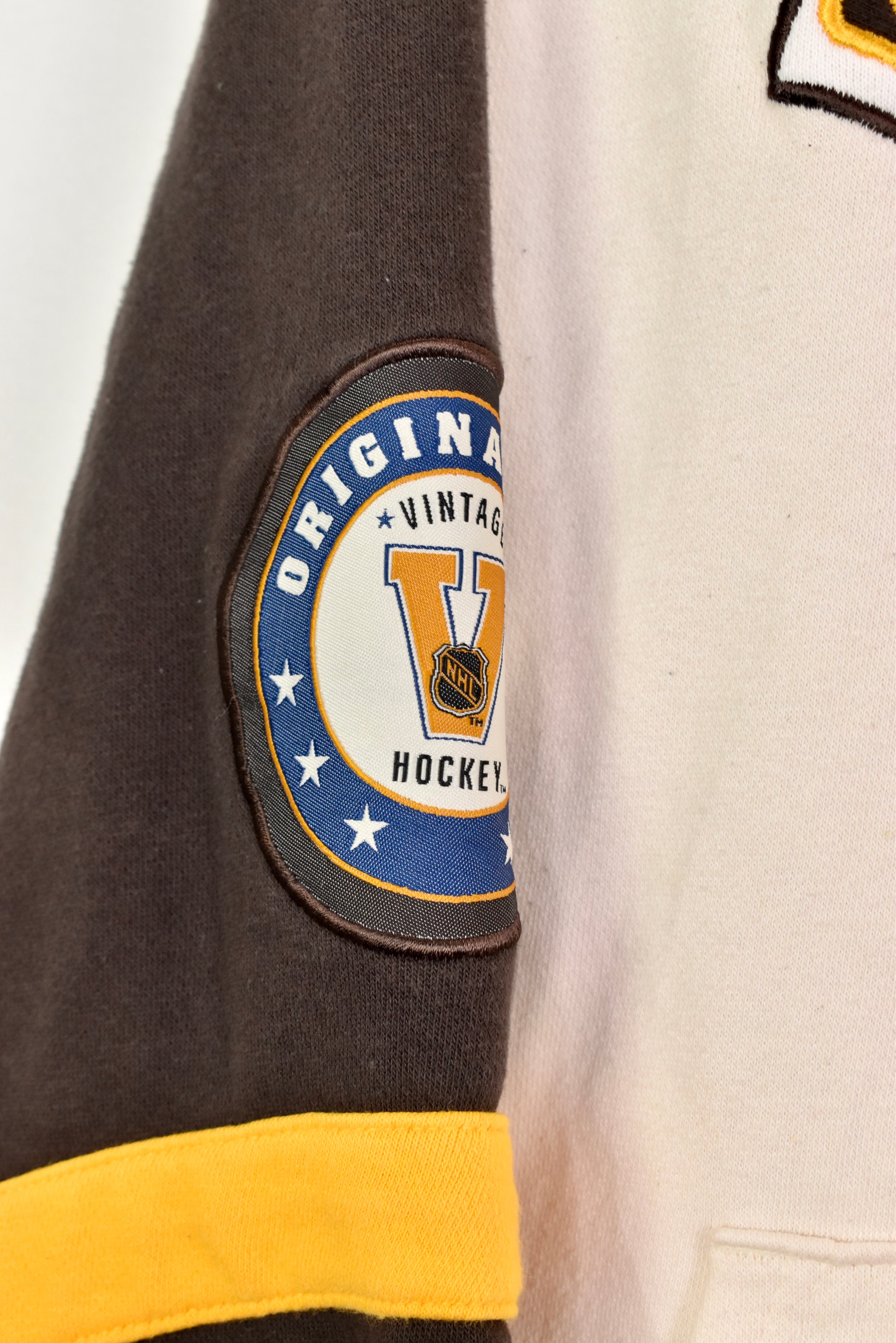 Vintage Boston Bruins hoodie, NHL ice hockey embroidered sweatshirt - large PRO SPORT