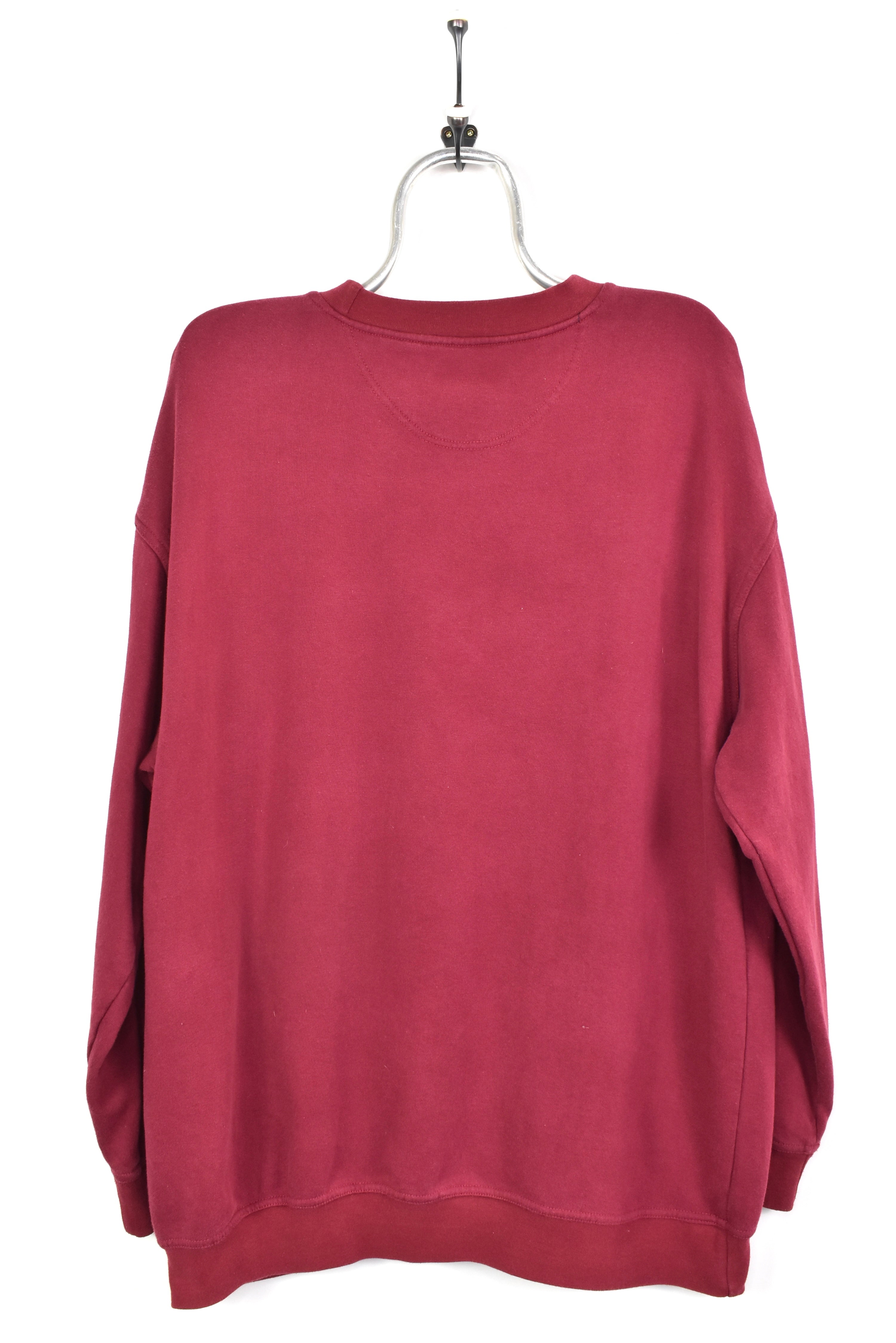 VINTAGE ARKANSAS UNIVERSITY EMBROIDERED BURGUNDY SWEATSHIRT | XL COLLEGE