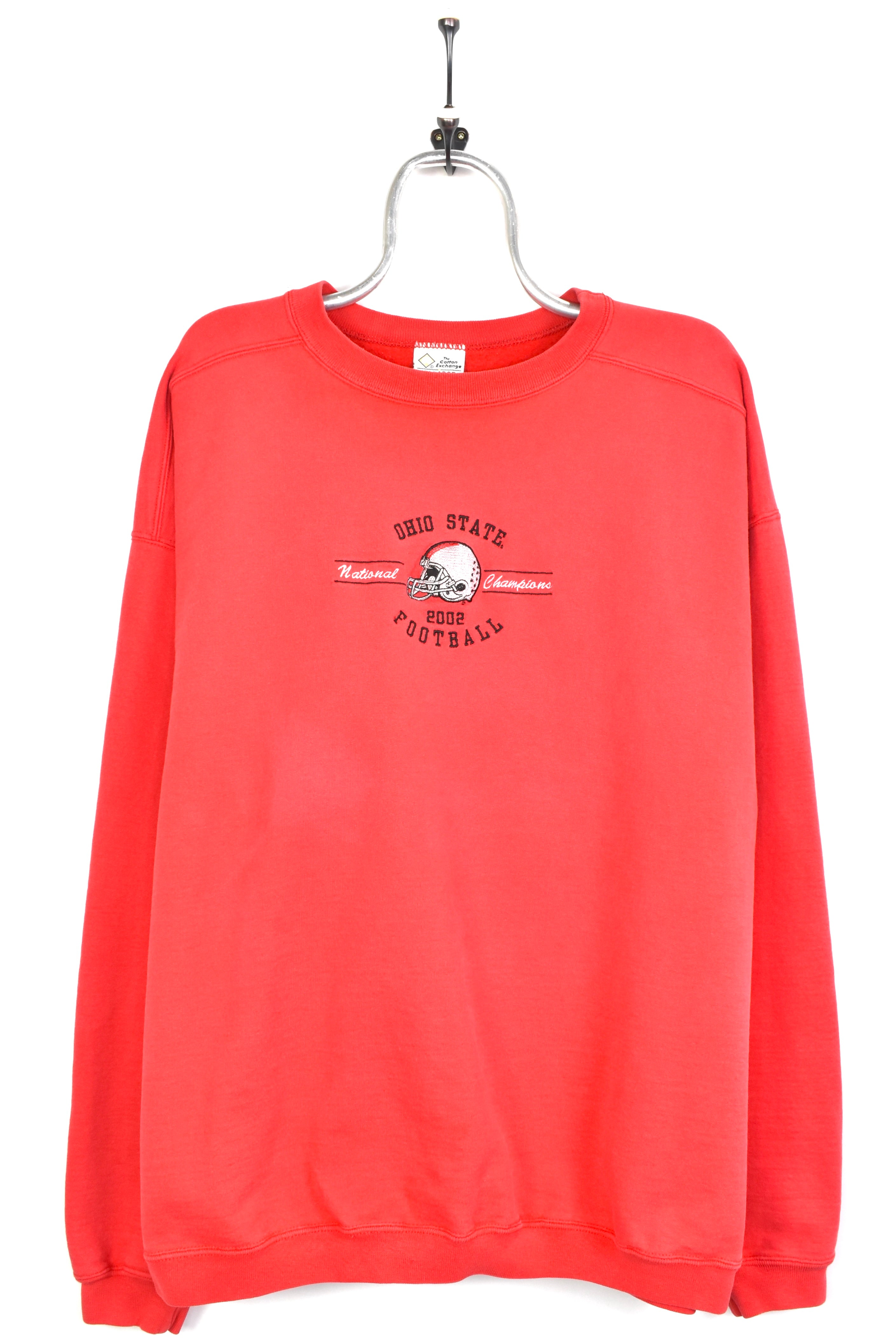 Vintage Ohio State University sweatshirt, 2002 Buckeyes embroidered crewneck - XXL, red COLLEGE