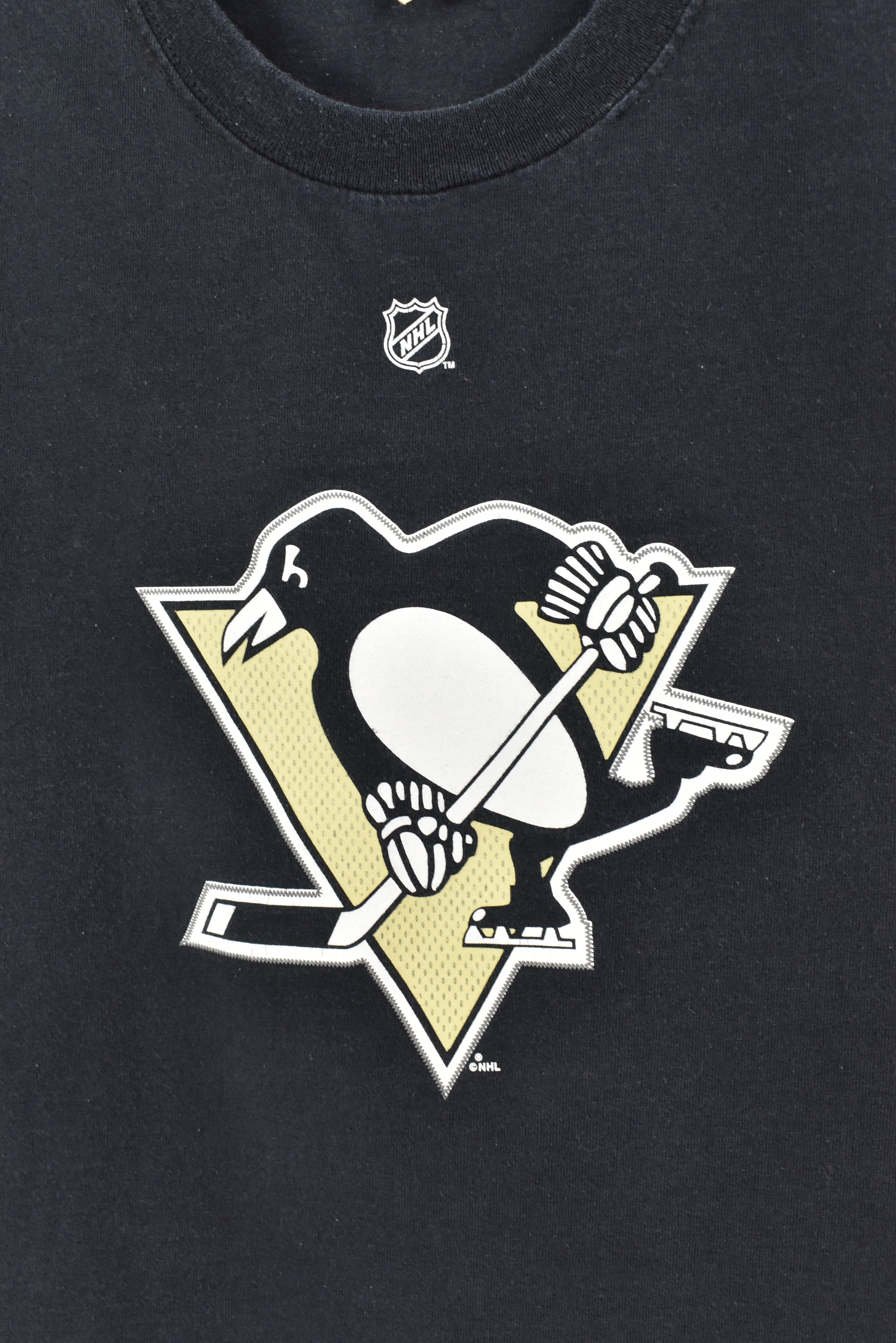 VINTAGE NHL PITTSBURGH PENGUINS BLACK T-SHIRT | SMALL PRO SPORT