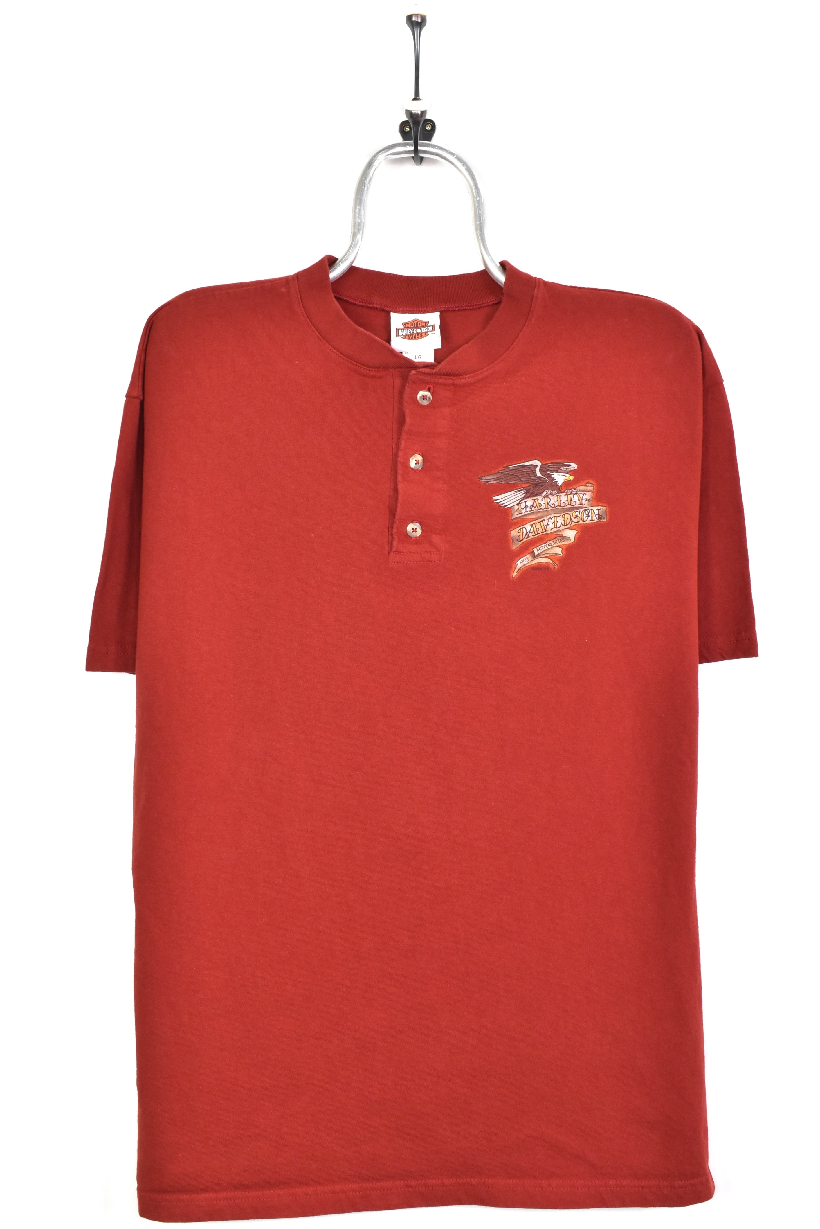 Modern 2010 Harley Davidson Burgundy t-shirt | Large HARLEY DAVIDSON