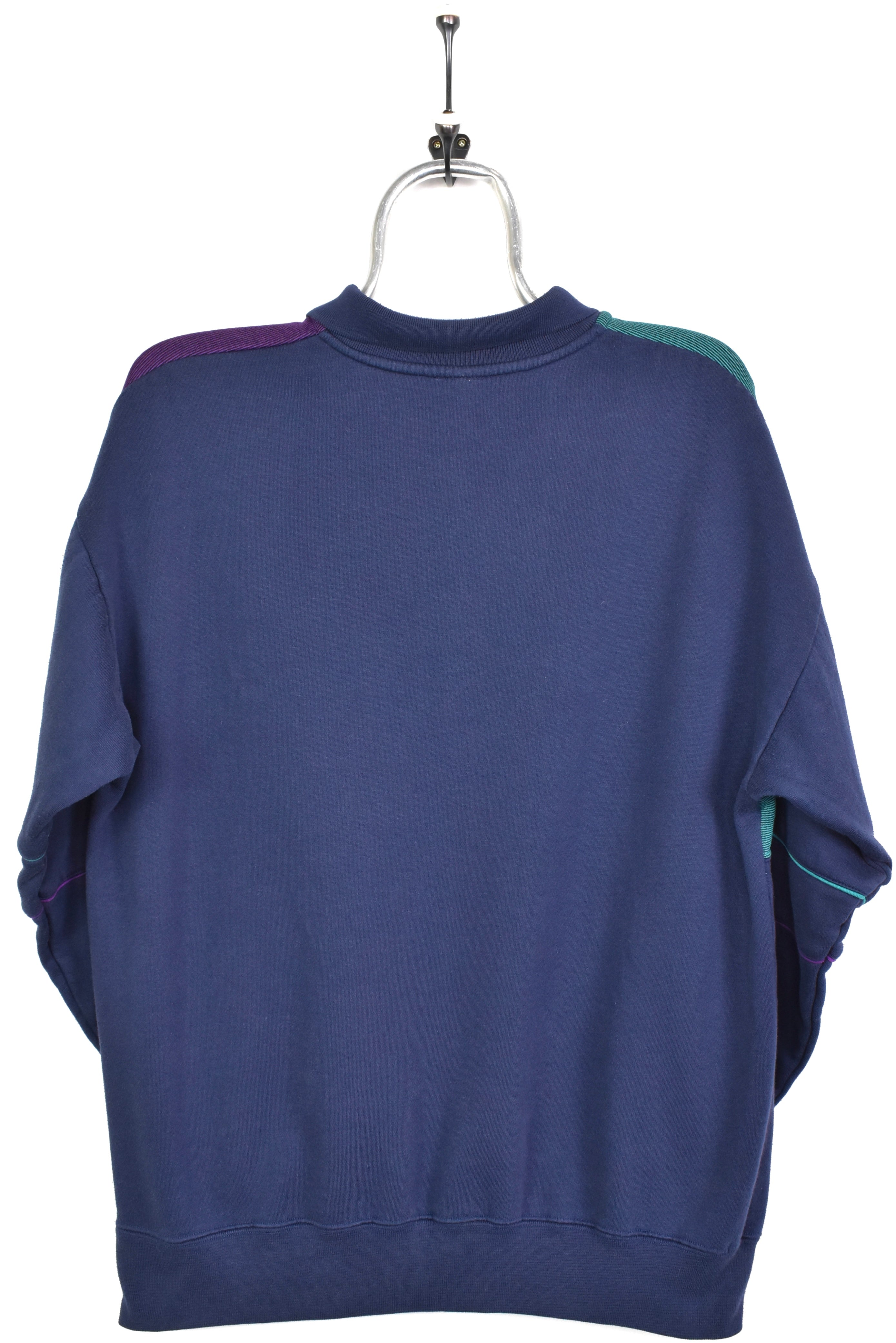 Vintage colour block embroidered sweatshirt | Large OTHER