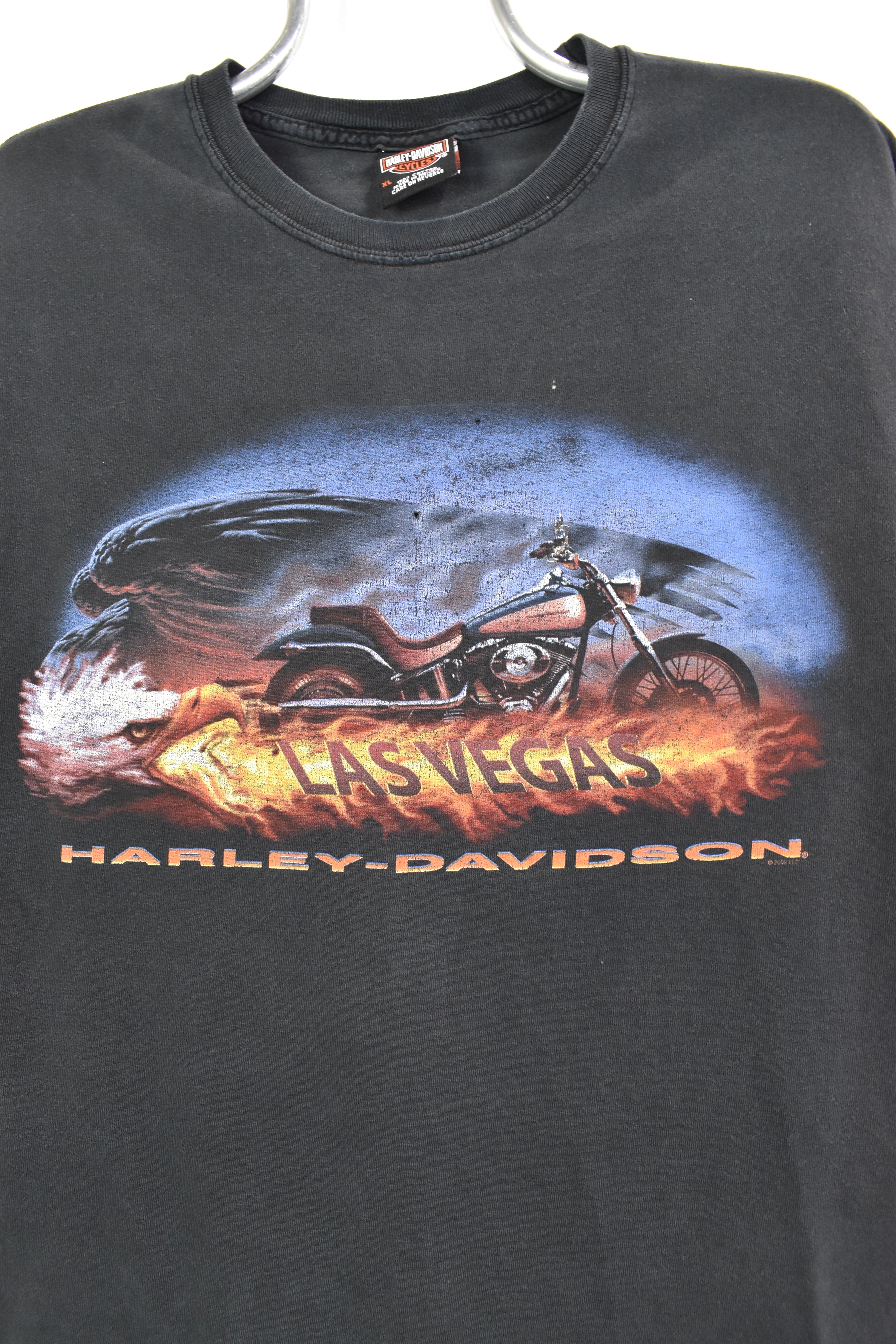 Vintage Harley Davidson shirt, 2002 black graphic tee - AU L HARLEY DAVIDSON