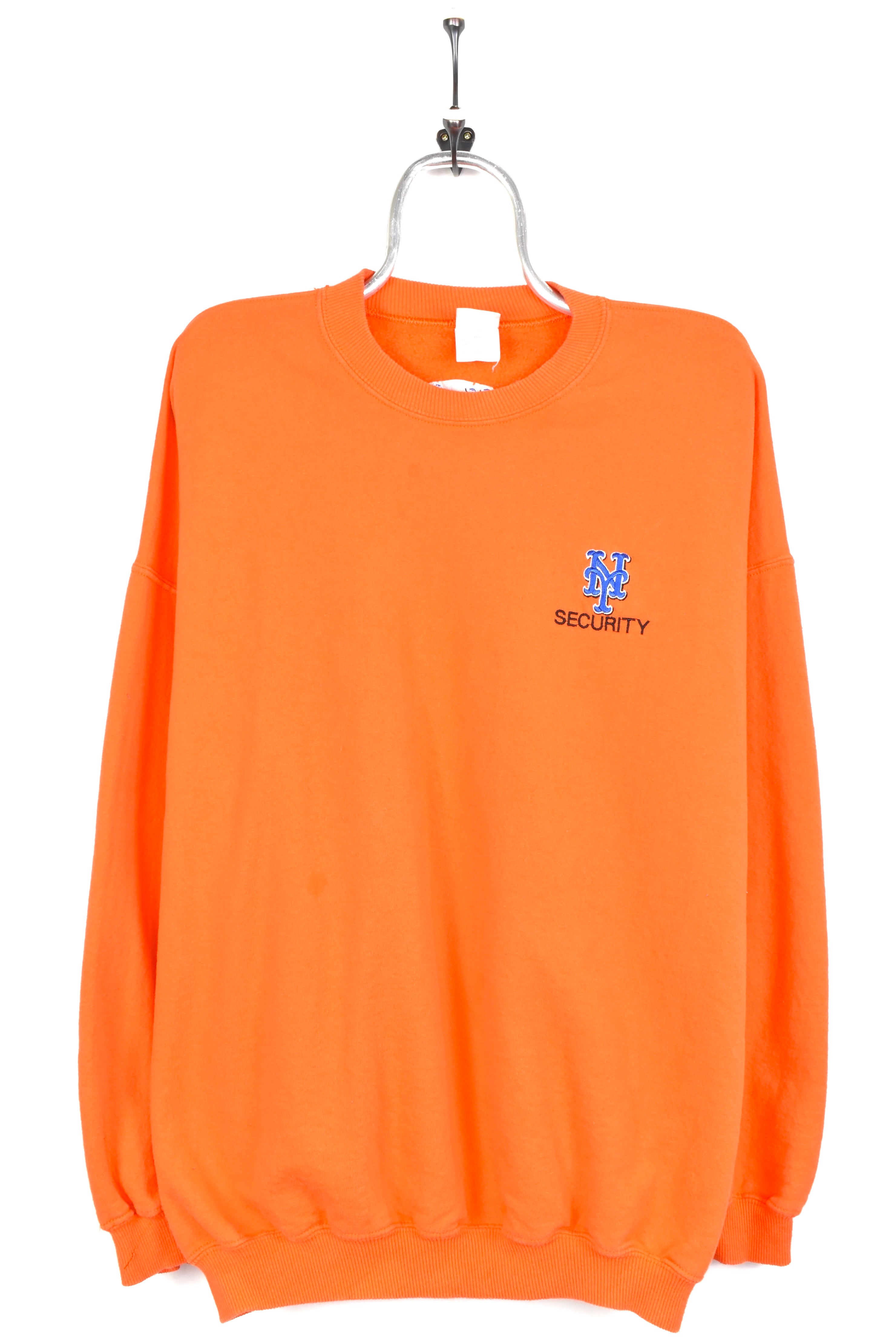 VINTAGE MLB NEW YORK METS EMBROIDERED ORANGE SWEATSHIRT | XXL PRO SPORT