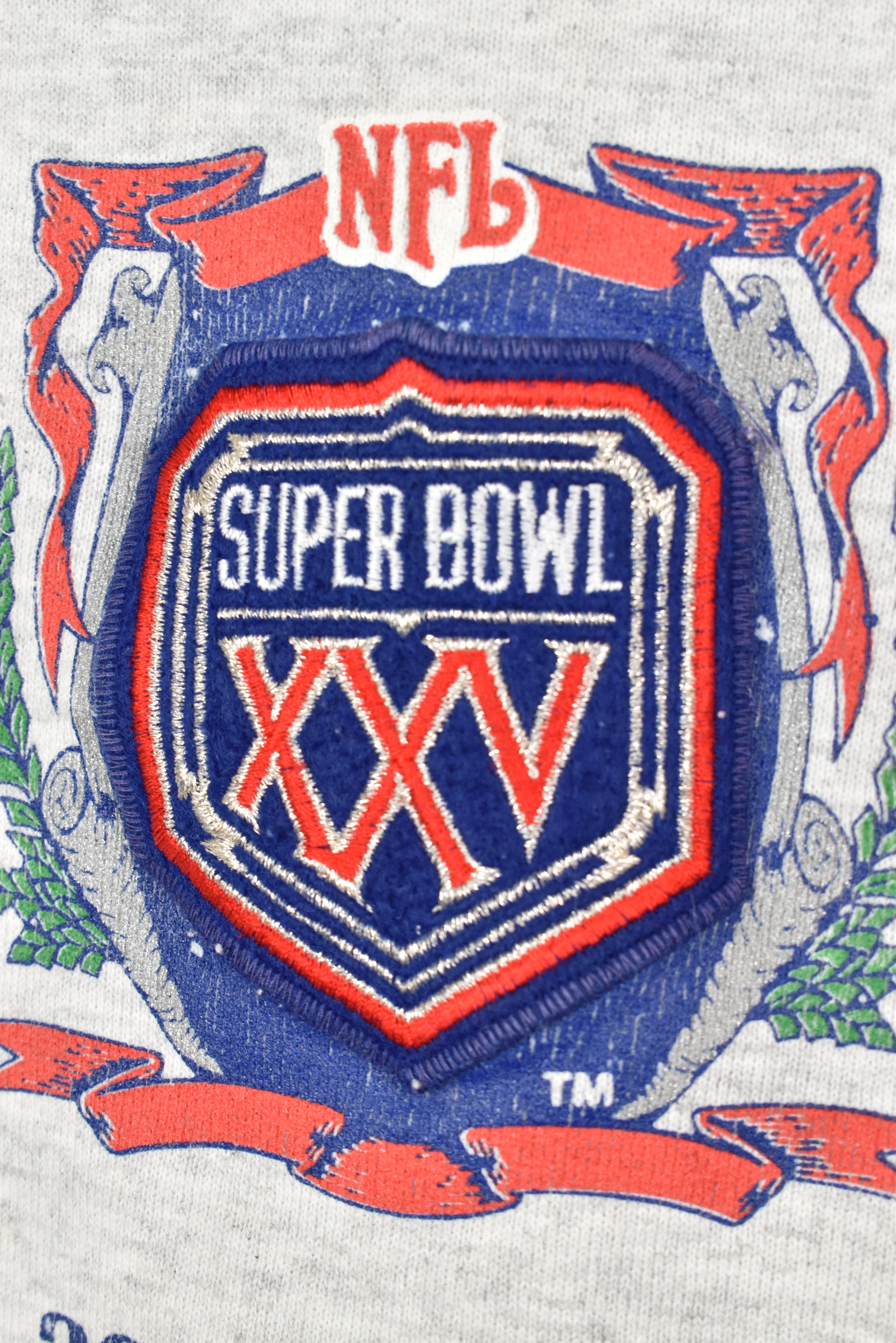 VINTAGE 1991 NFL NEW YORK GIANTS GREY SWEATSHIRT | XL PRO SPORT