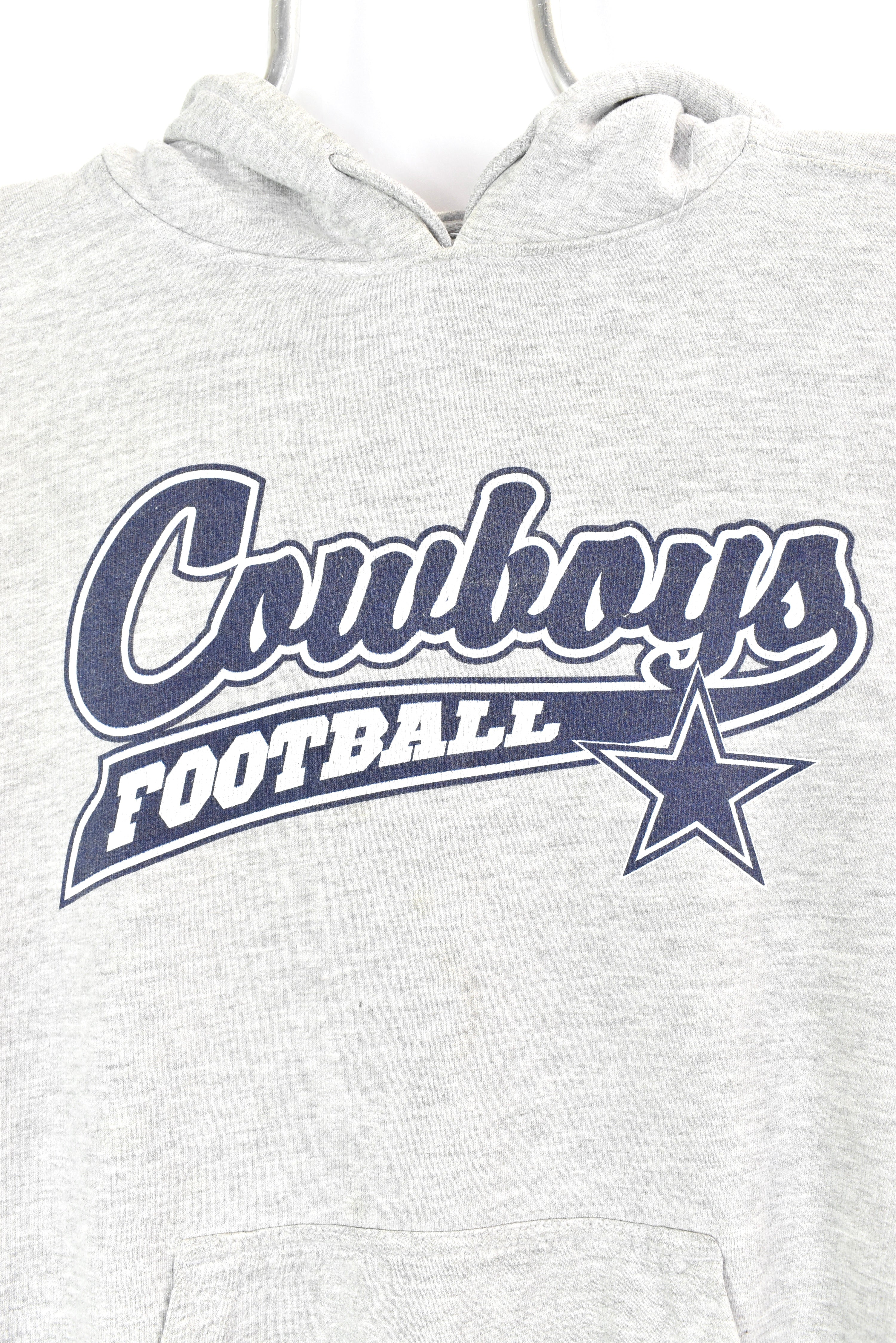 VINTAGE NFL DALLAS COWBOYS GREY HOODIE | MEDIUM PRO SPORT