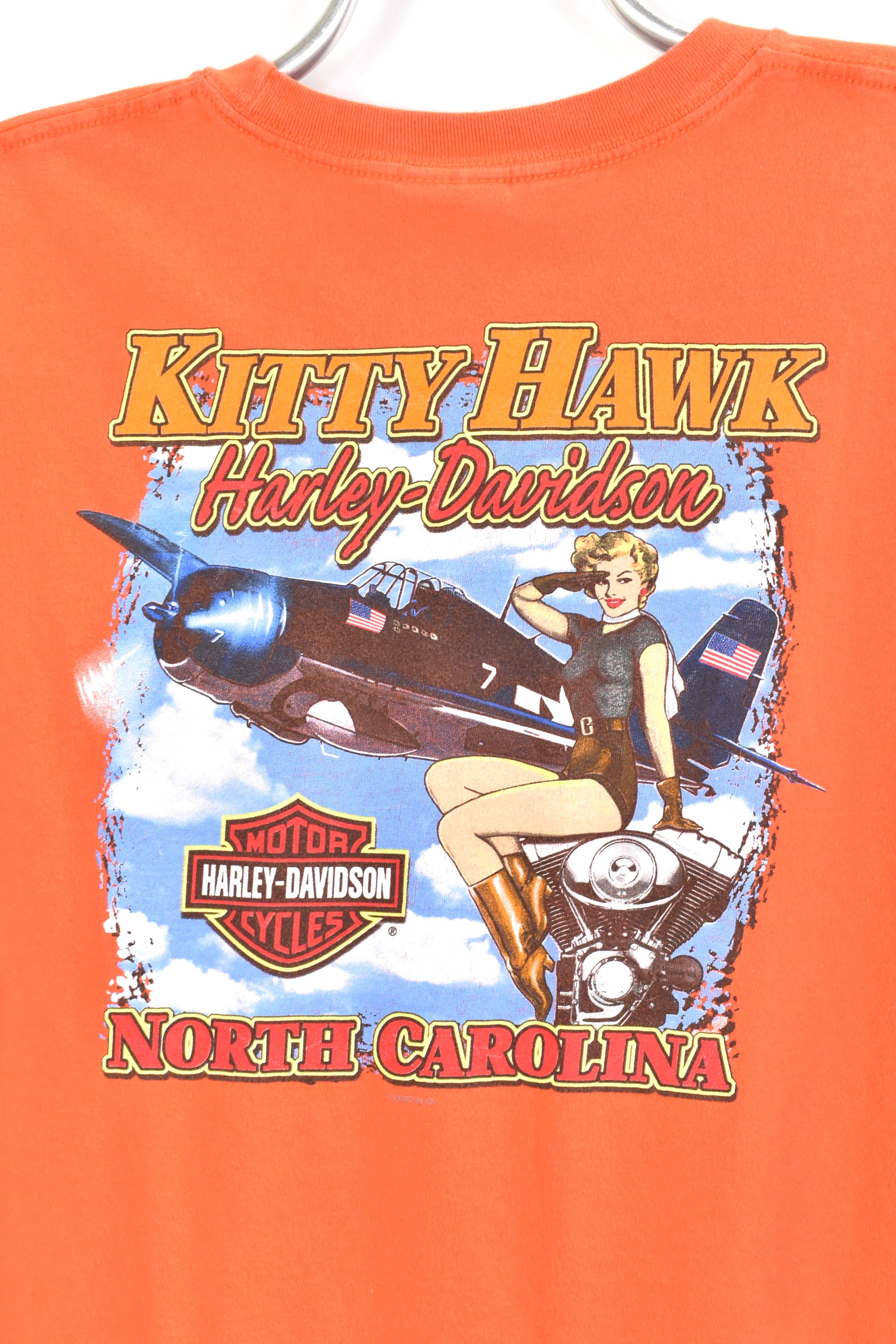 Vintage Harley Davidson orange t-shirt | XXL HARLEY DAVIDSON