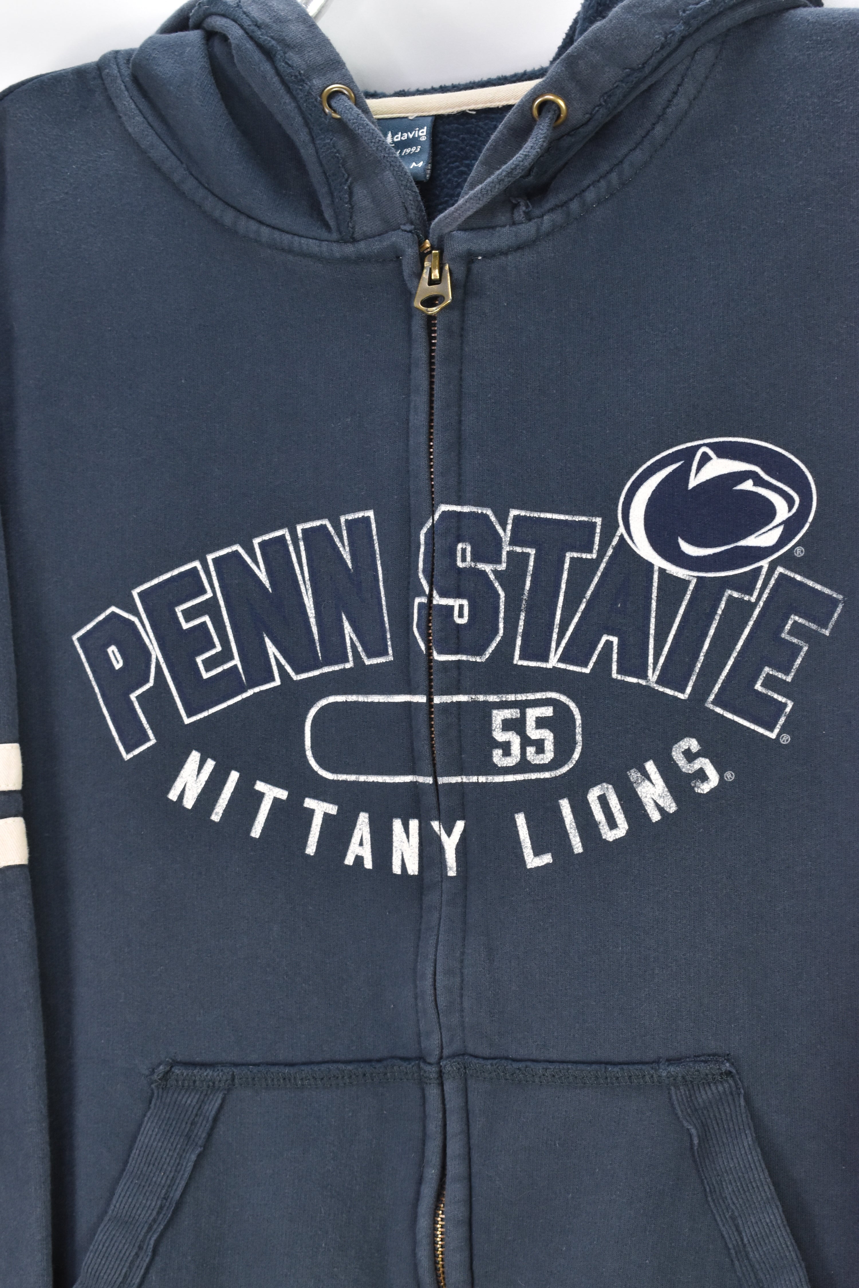VINTAGE PENN STATE UNIVERSITY NAVY HOODIE | LARGE COLLEGE