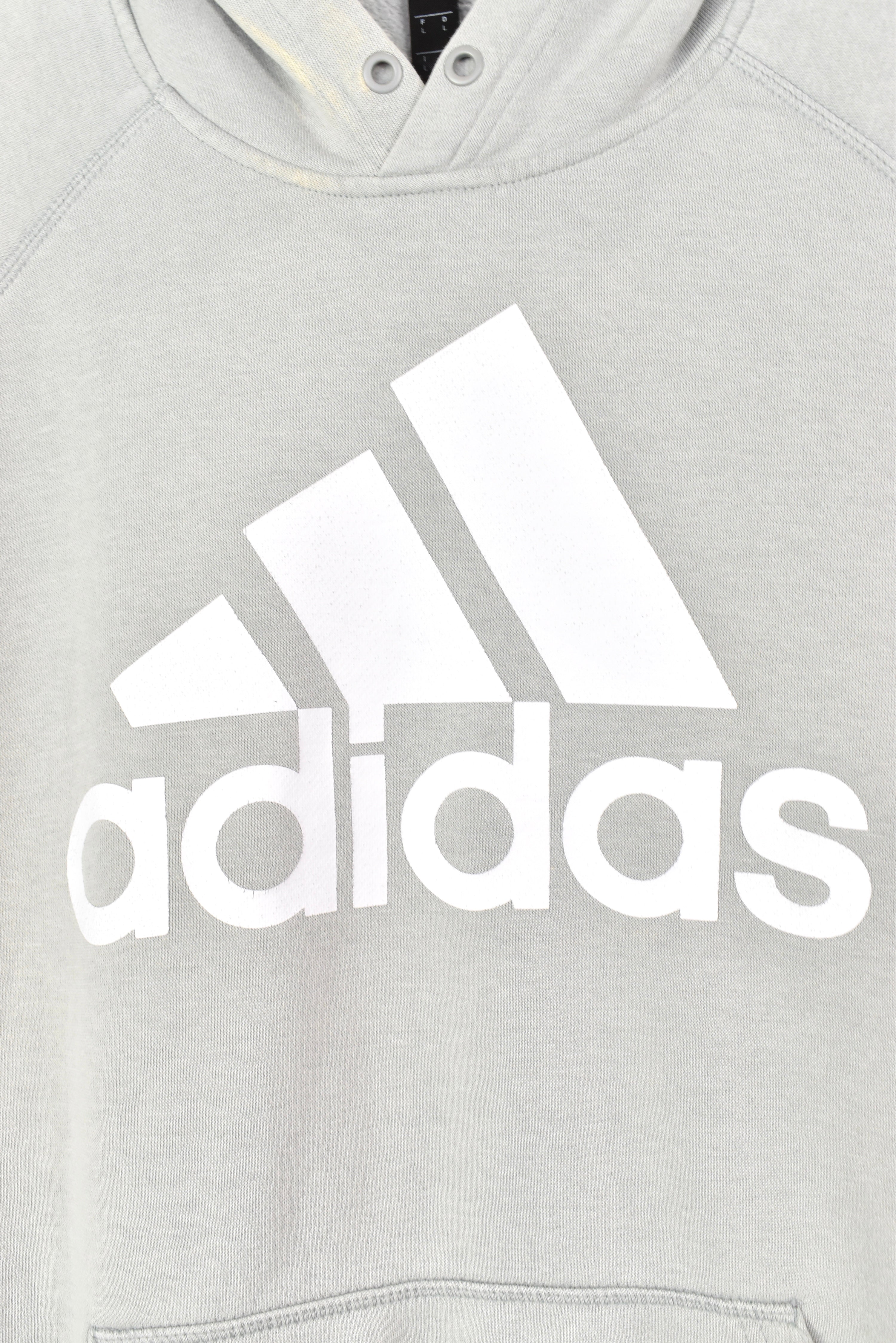 VINTAGE ADIDAS GREY HOODIE | XL ADIDAS