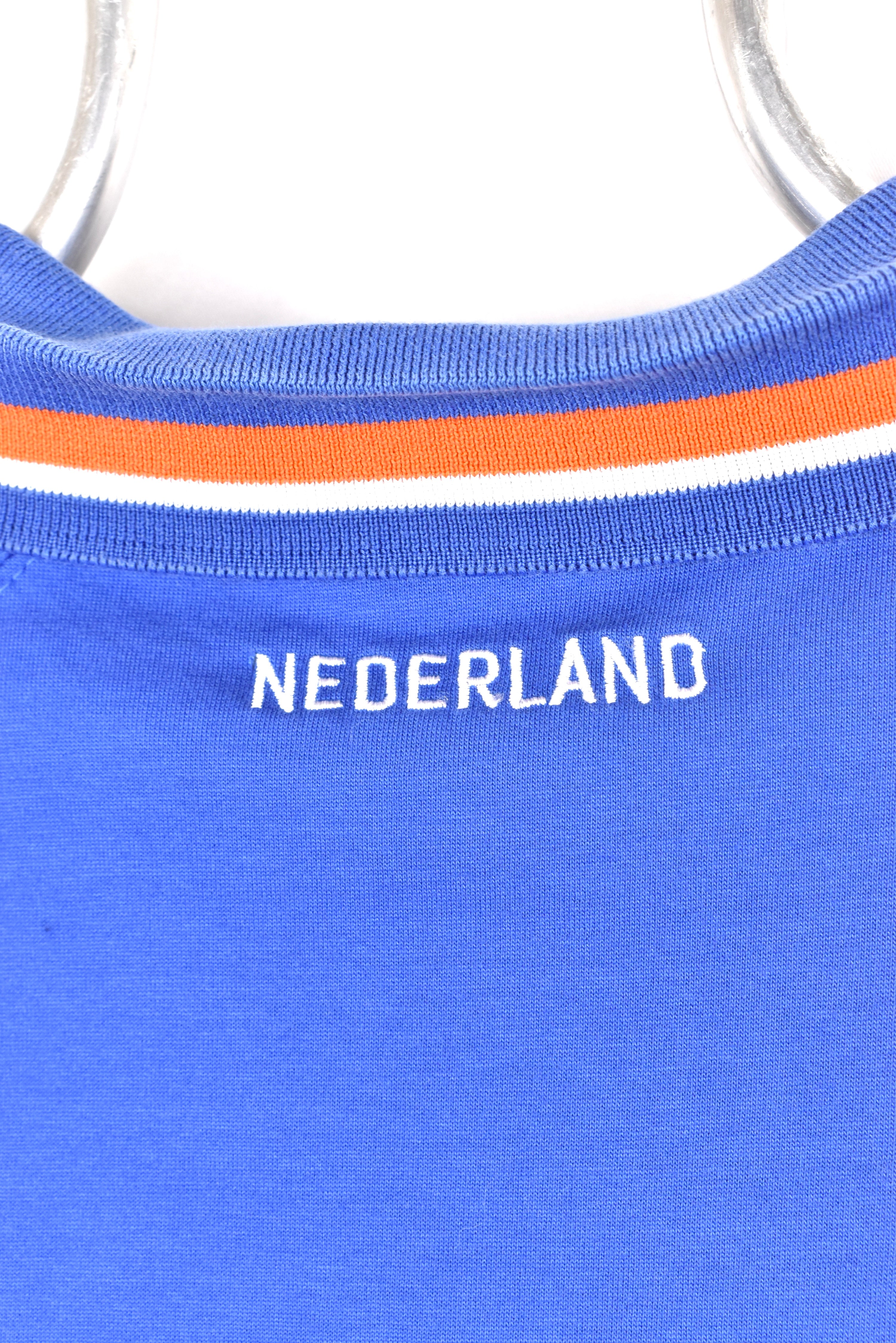 Vintage Nike polo shirt, blue soccer embroidered tee - AU M NIKE