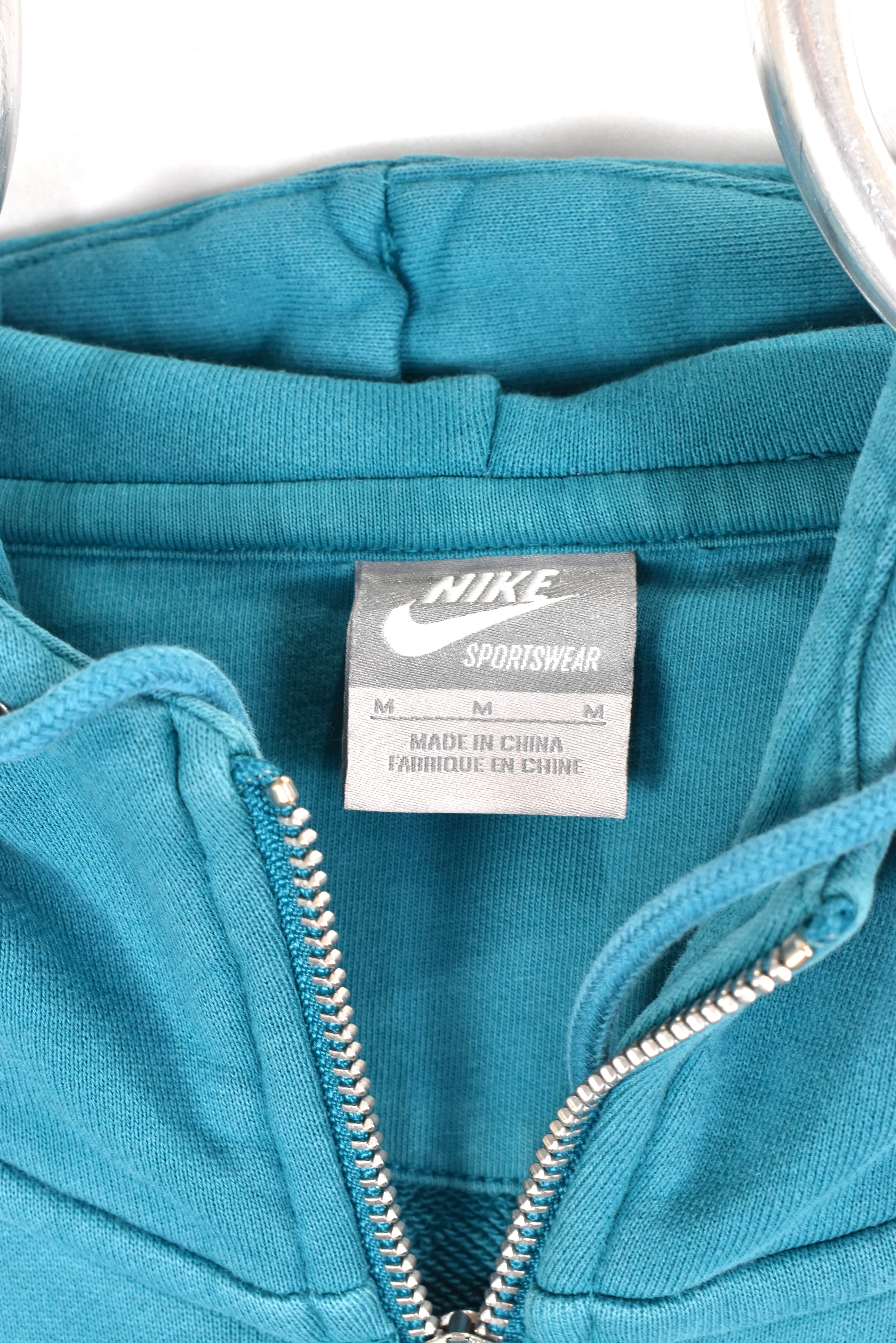 Vintage Nike hoodie, blue embroidered sweatshirt - AU Medium NIKE