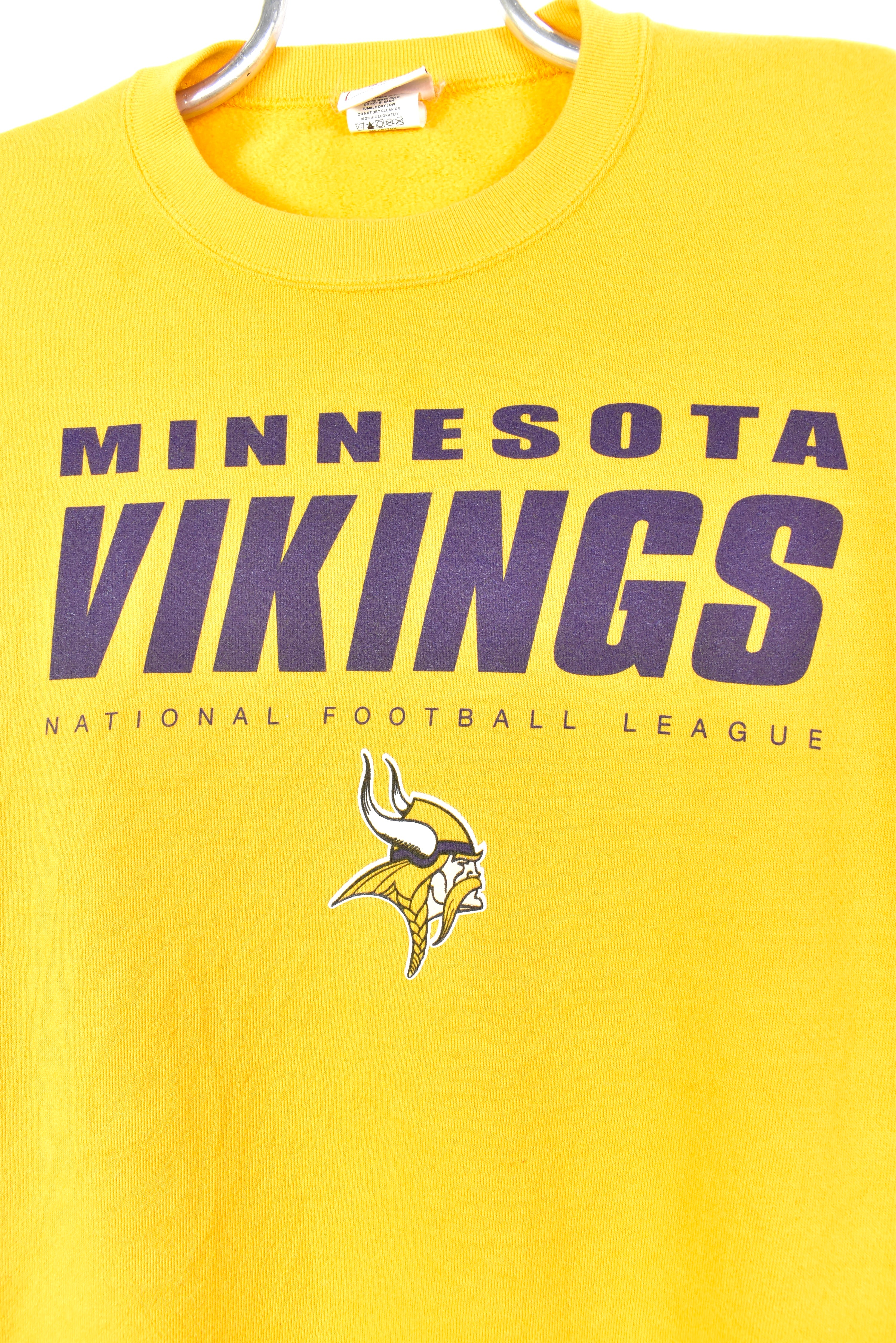 VINTAGE NFL MINNESOTA VIKINGS YELLOW SWEATSHIRT | XL PRO SPORT