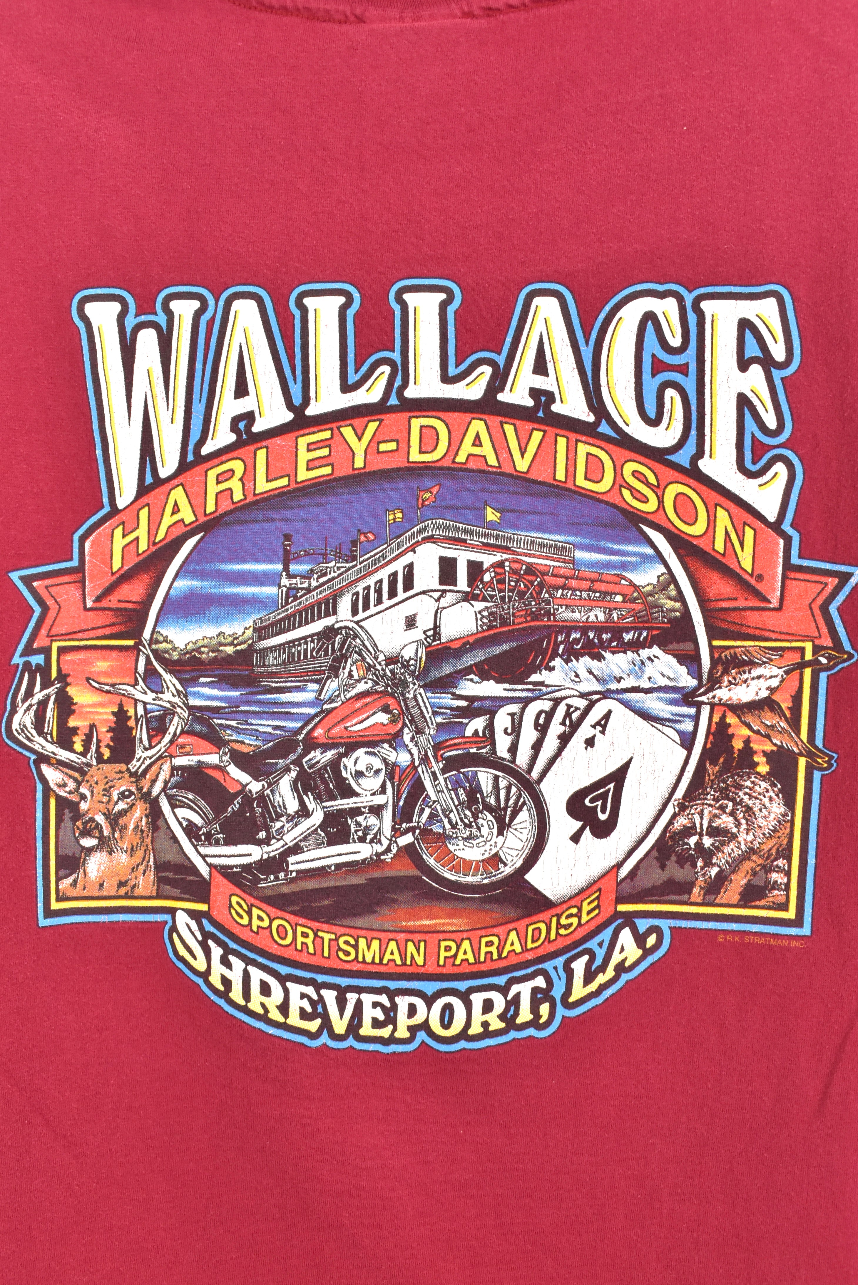 *RARE* Vintage 1996 Harley Davidson burgundy t-shirt | XL HARLEY DAVIDSON