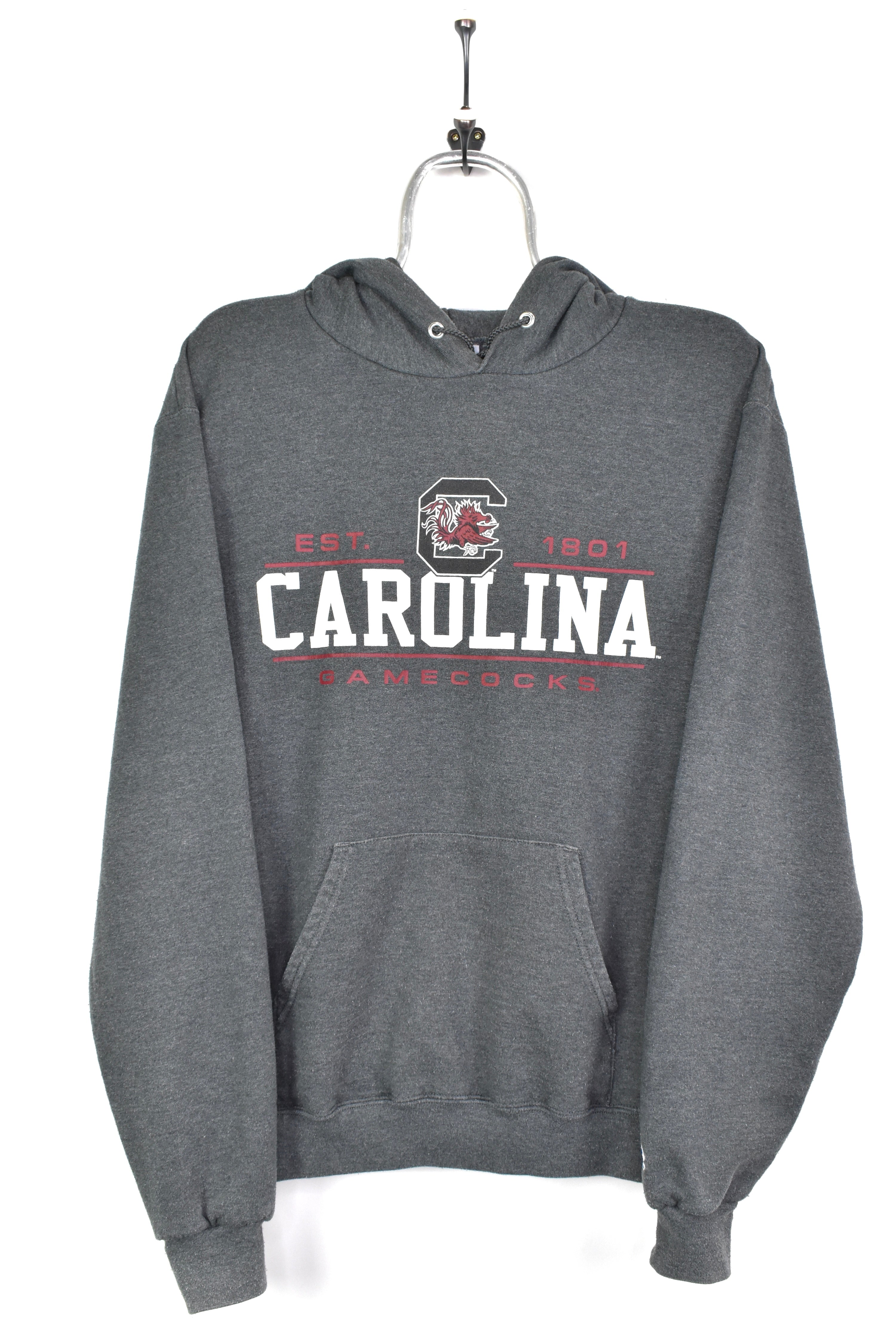 VINTAGE CHAMPION CAROLINA UNIVERSITY GREY HOODIE | MEDIUM COLLEGE