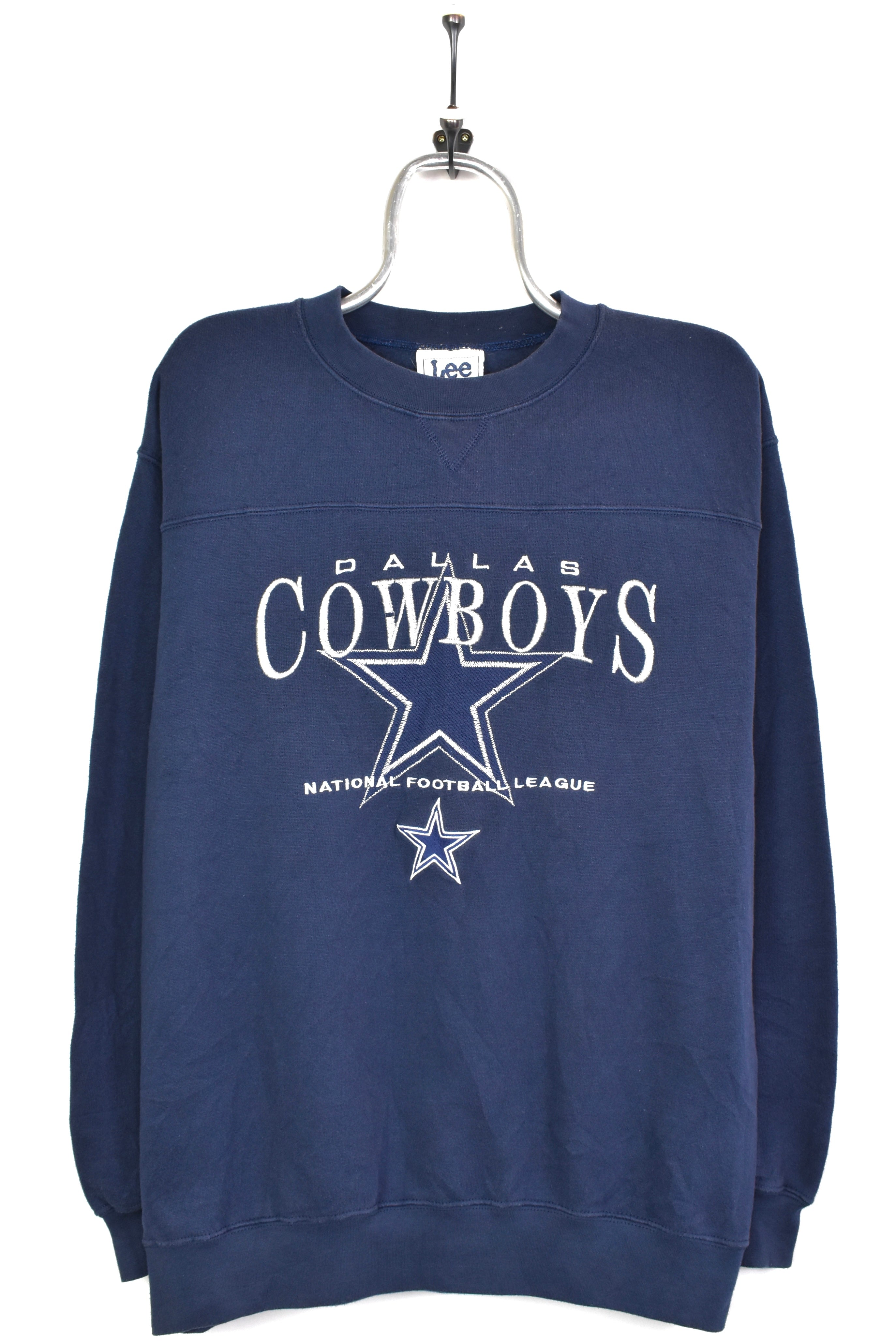 Vintage Dallas Cowboys sweatshirt, NFL embroidered crewneck - large, navy blue PRO SPORT