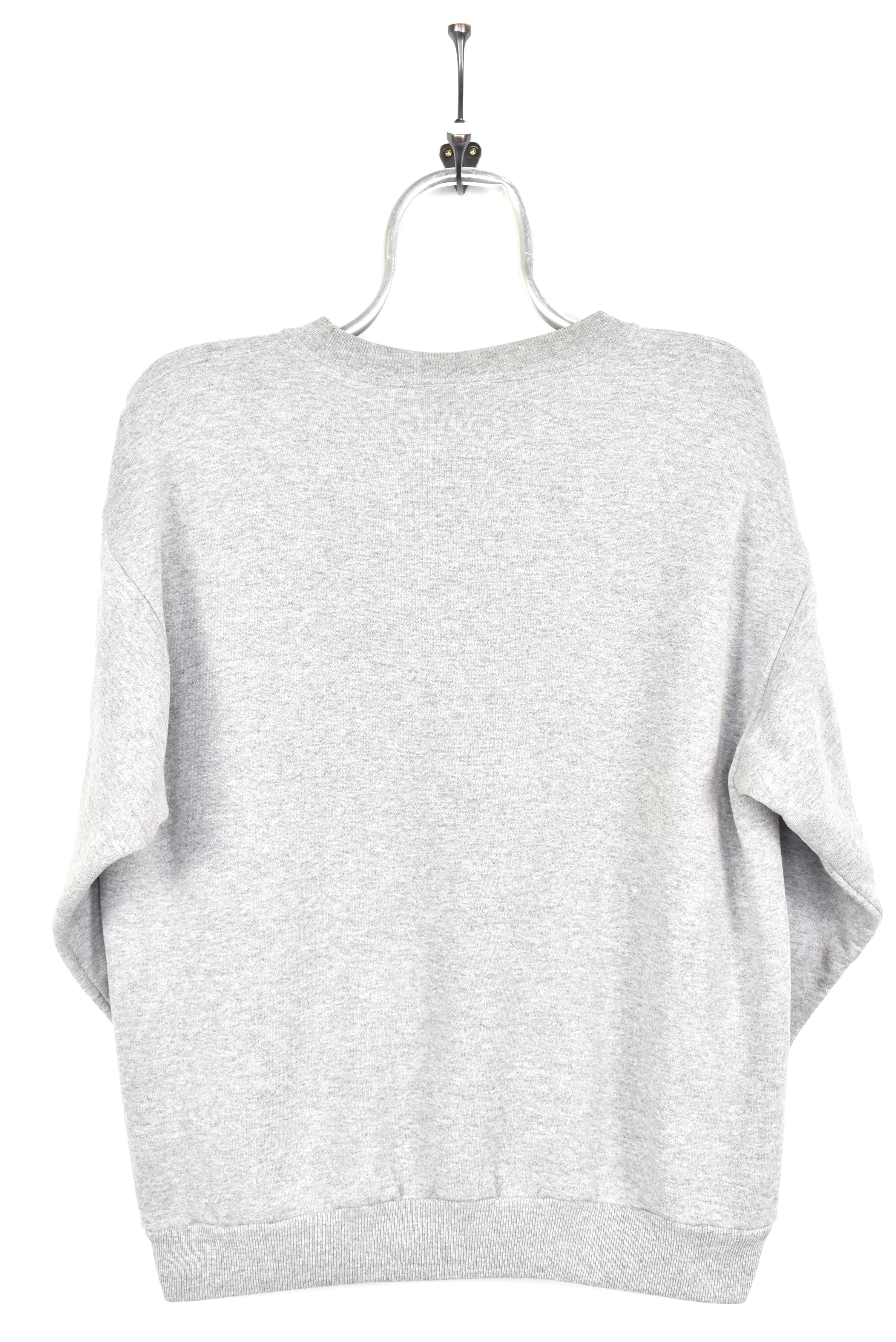 VINTAGE NFL NEW YORK JETS EMBROIDERED GREY SWEATSHIRT | LARGE PRO SPORT