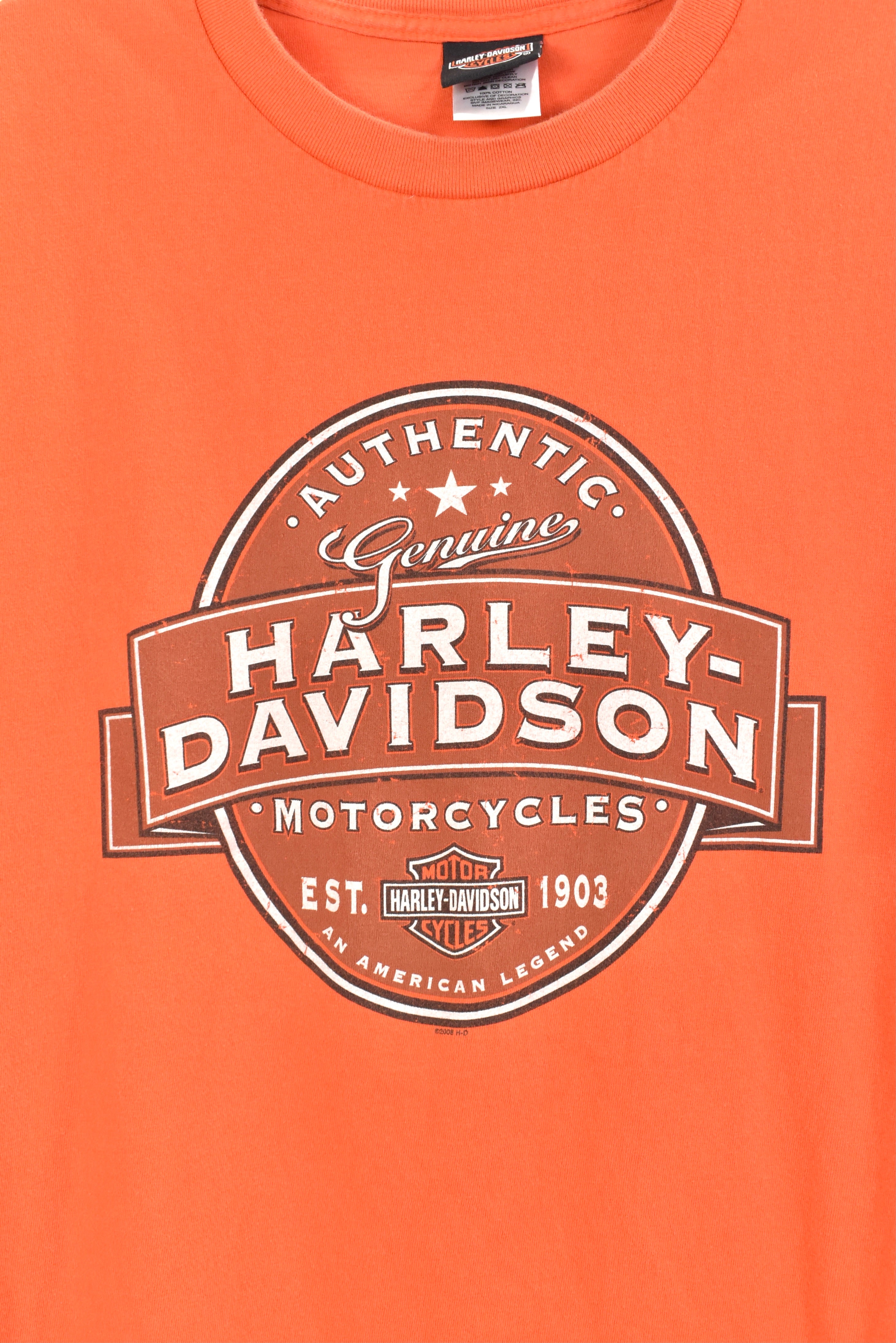 Vintage Harley Davidson orange t-shirt | XXL HARLEY DAVIDSON
