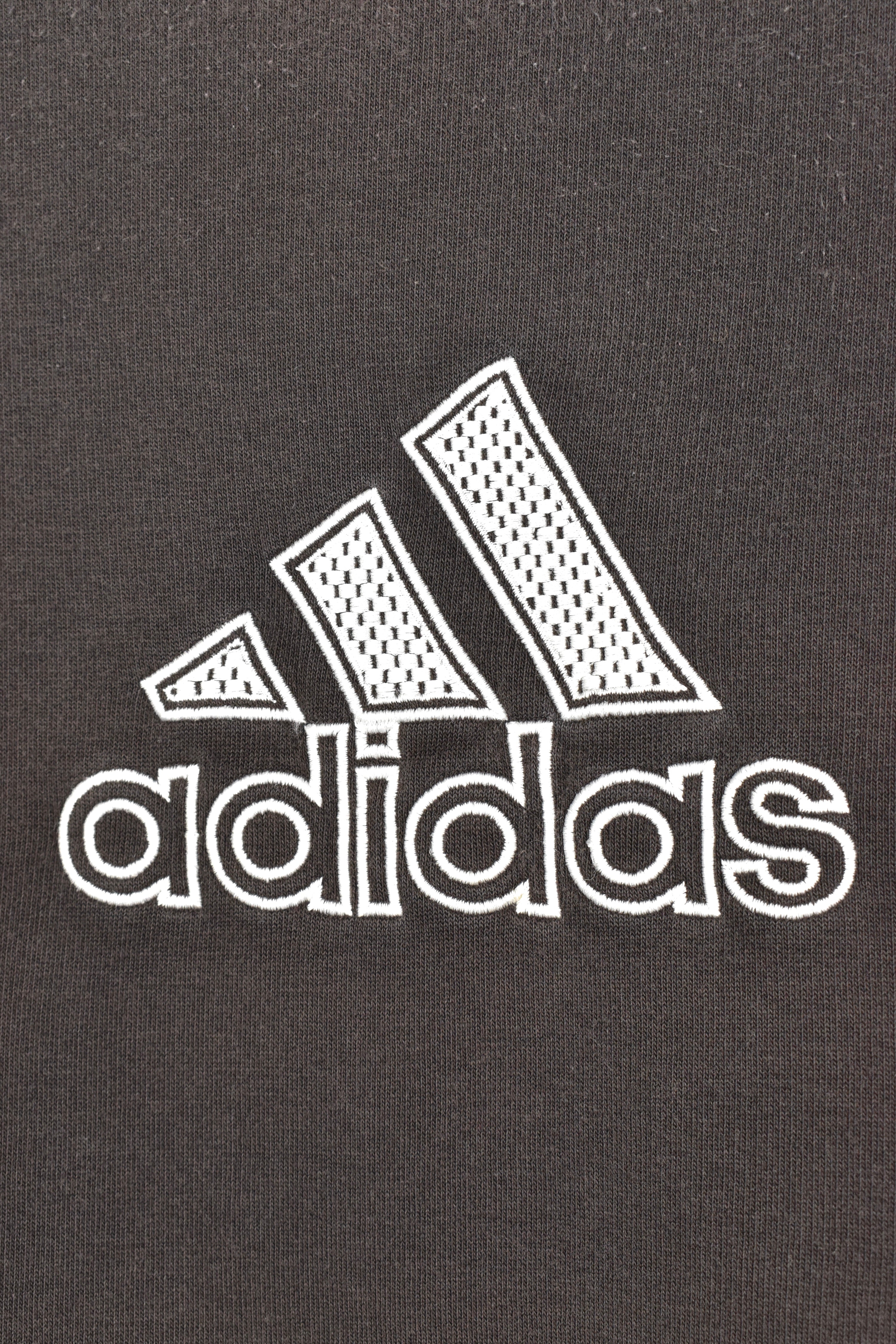 VINTAGE ADIDAS EMBROIDERED BROWN SWEATSHIRT | XL ADIDAS