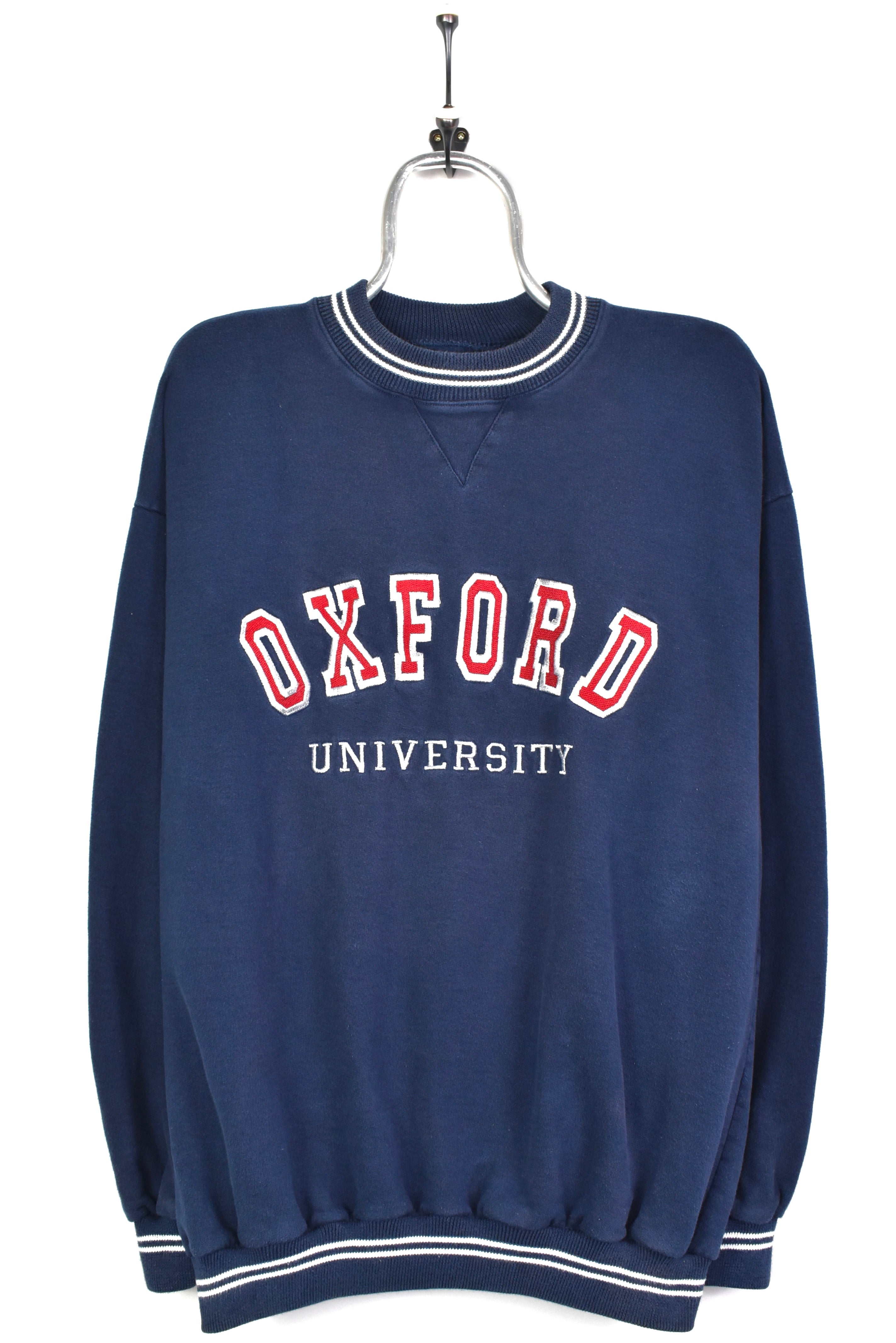Vintage University of Oxford sweatshirt, college embroidered crewneck - XL, navy blue COLLEGE