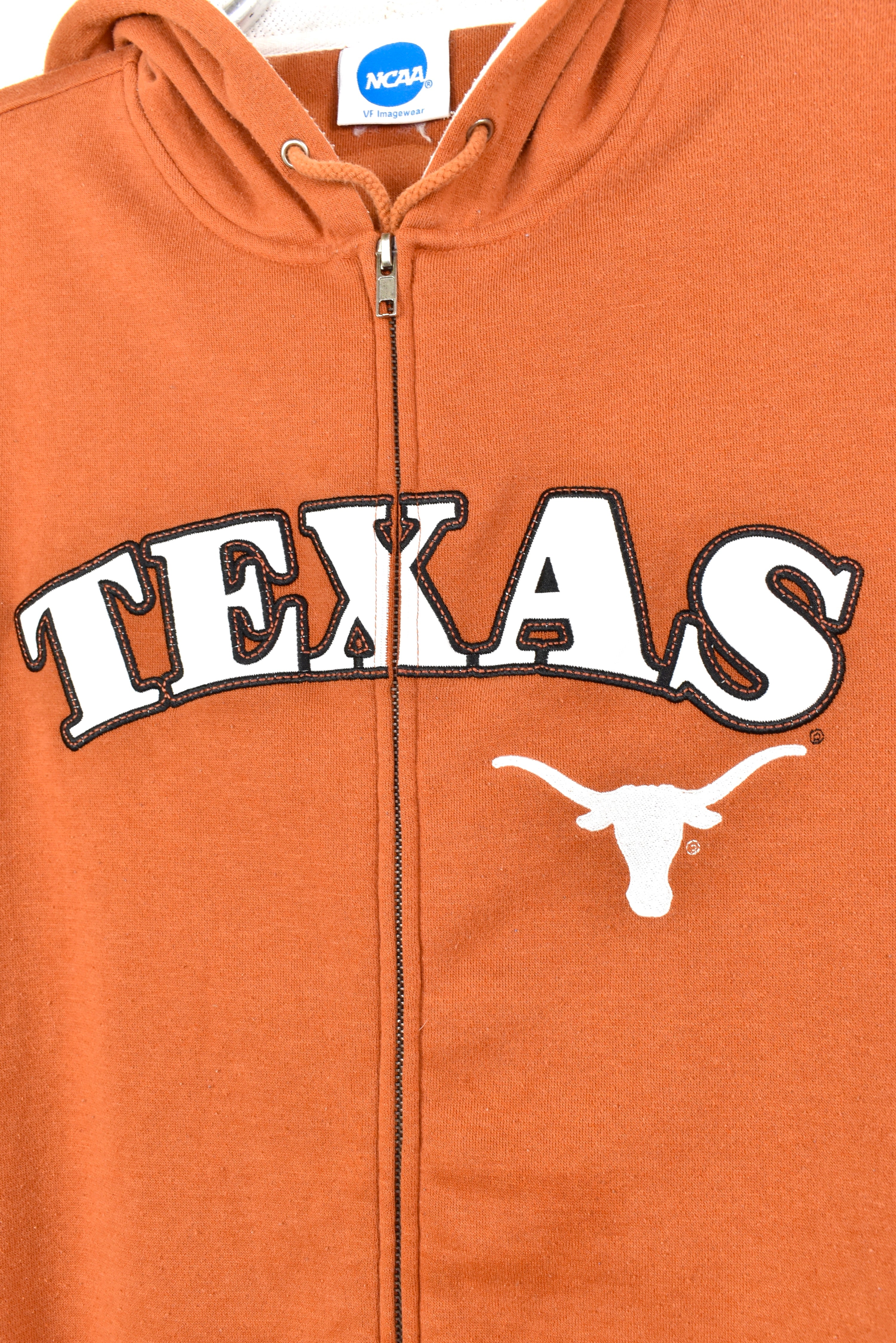 VINTAGE TEXAS UNIVERSITY EMBROIDERED ORANGE HOODIE | XL COLLEGE
