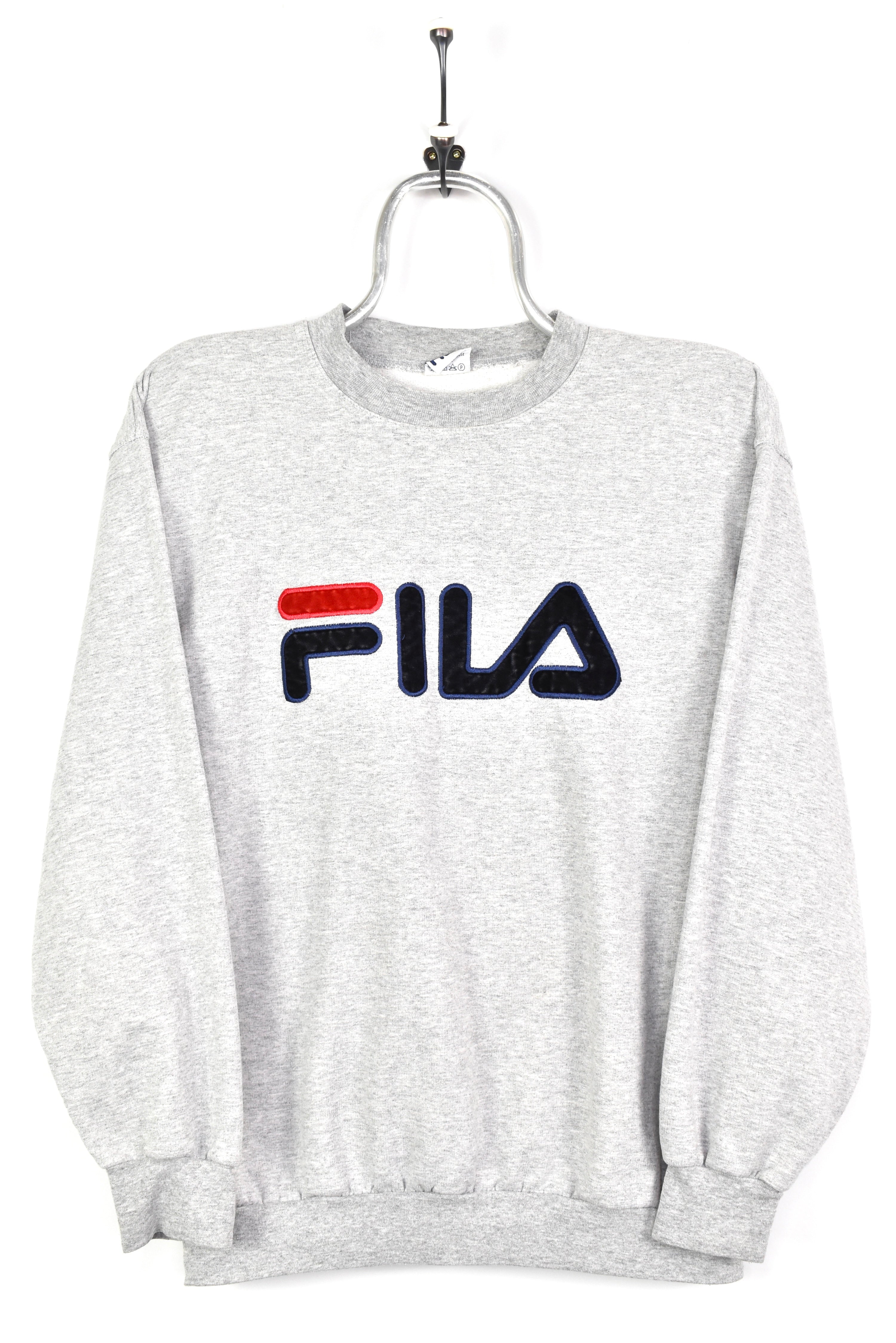 VINTAGE FILA EMBROIDERED GREY SWEATSHIRT | MEDIUM FILA