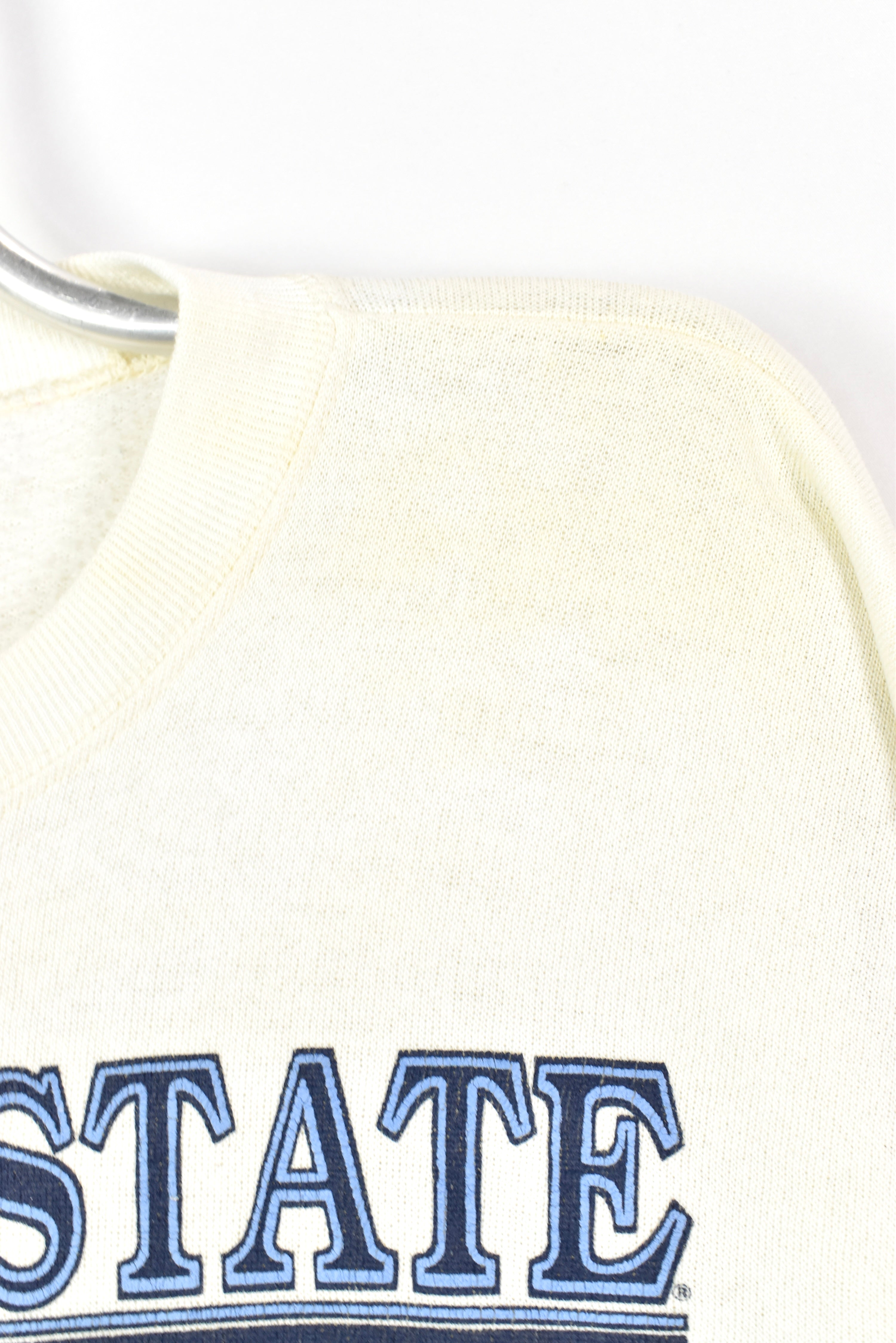 VINTAGE PENN STATE UNIVERSITY WHITE SWEATSHIRT | LARGE COLLEGE
