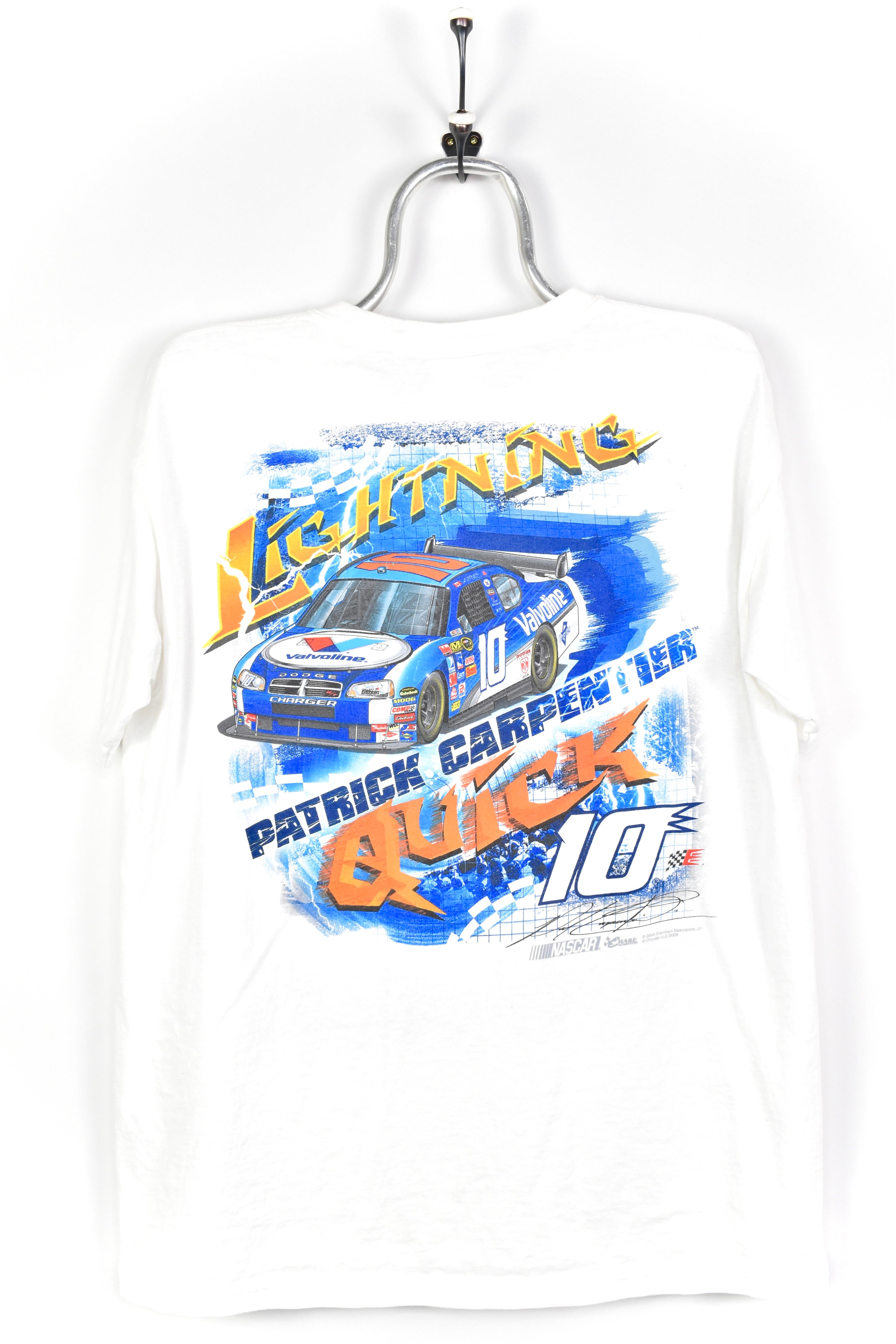 MODERN NASCAR WHITE T-SHIRT | LARGE NASCAR / RACING