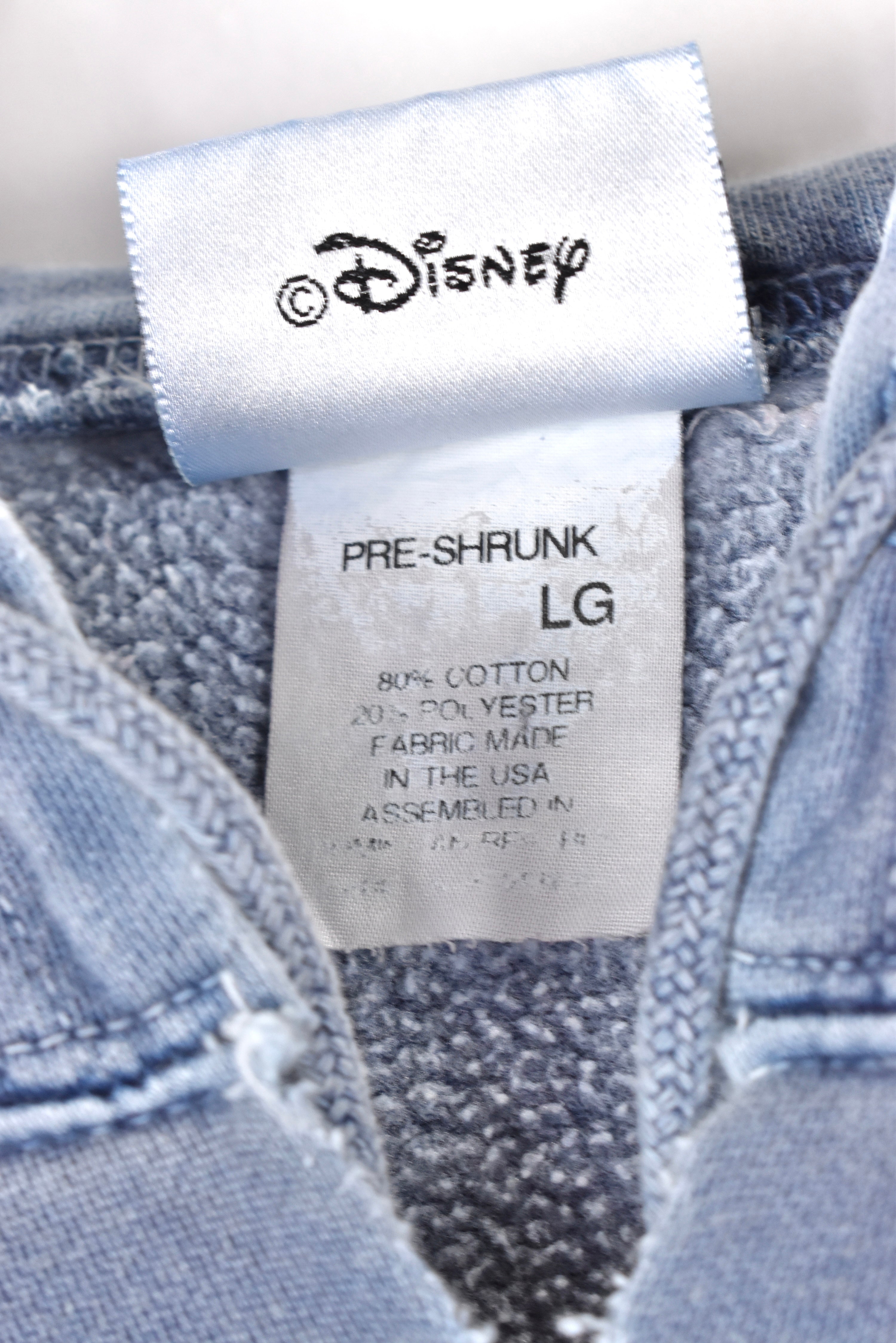 Vintage Mickey Mouse hoodie, long sleeve blue graphic sweatshirt - AU L DISNEY / CARTOON