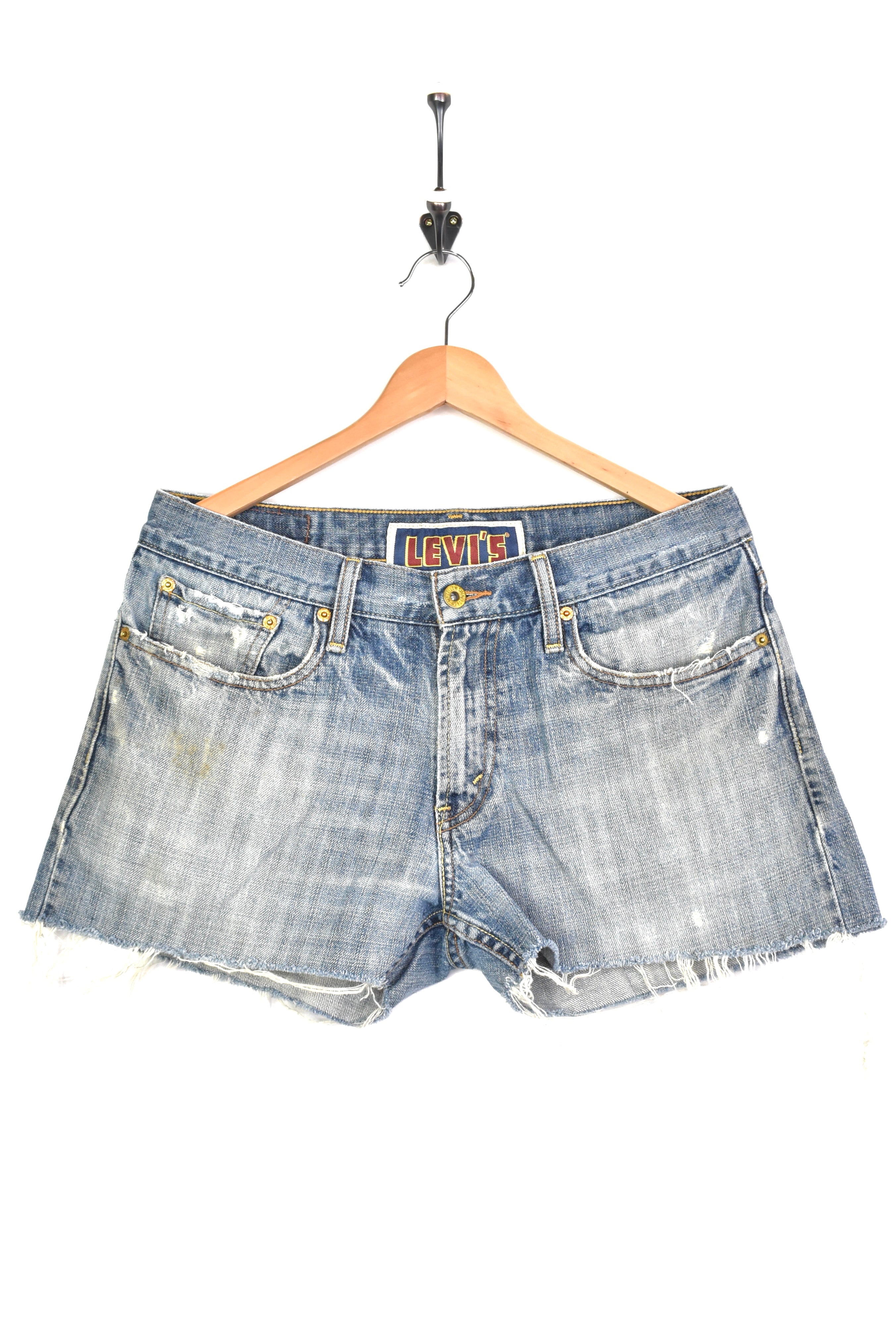 Women's vintage Levi's shorts, rework denim jeans - blue, W33" LEVIS
