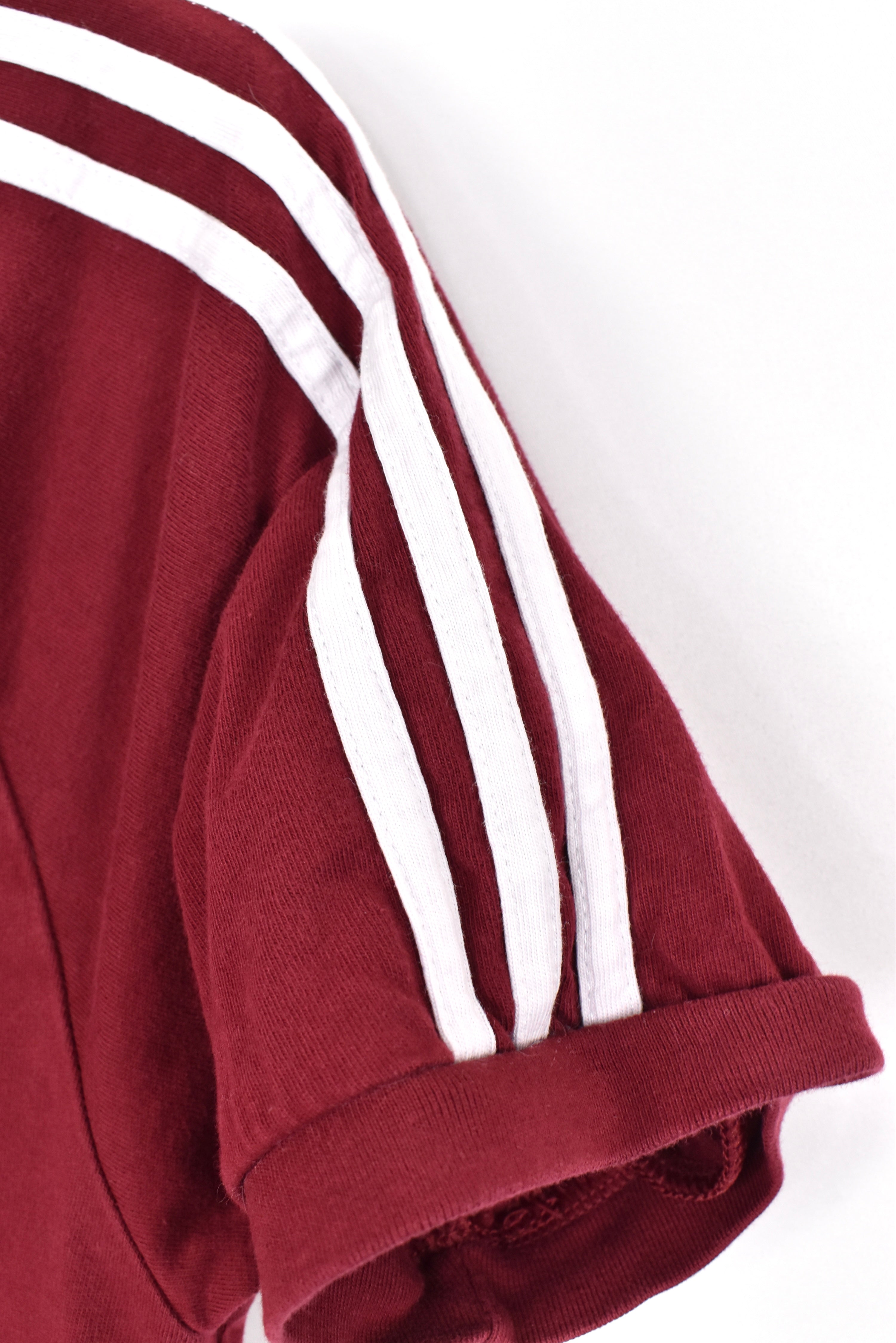 Vintage Adidas shirt, burgundy embroidered tee - AU S ADIDAS