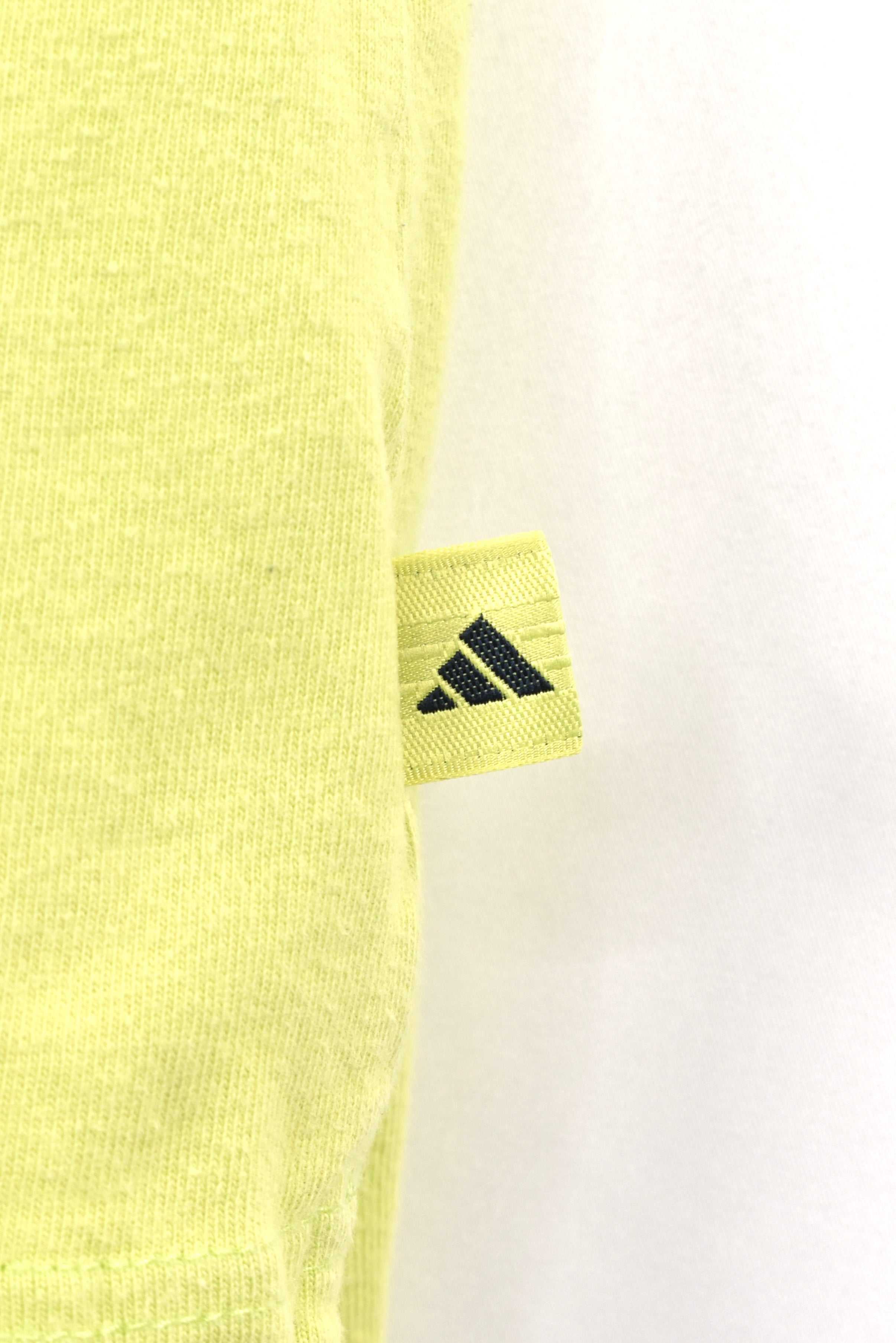 Women's vintage Adidas shirt, green embroidered tee - AU L ADIDAS