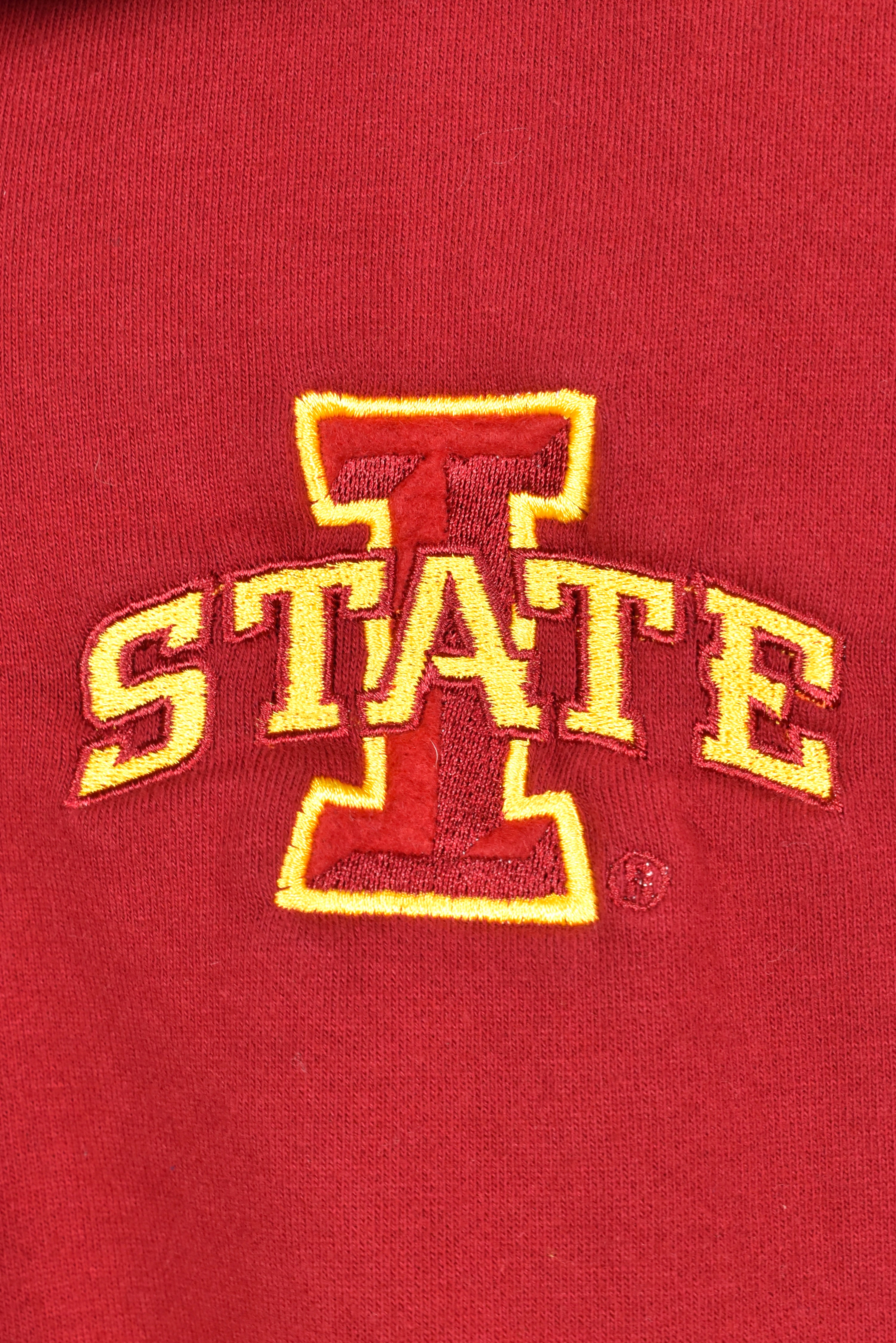 VINTAGE IOWA STATE UNIVERSITY EMBROIDERED 1/4 ZIP SWEATSHIRT | LARGE COLLEGE