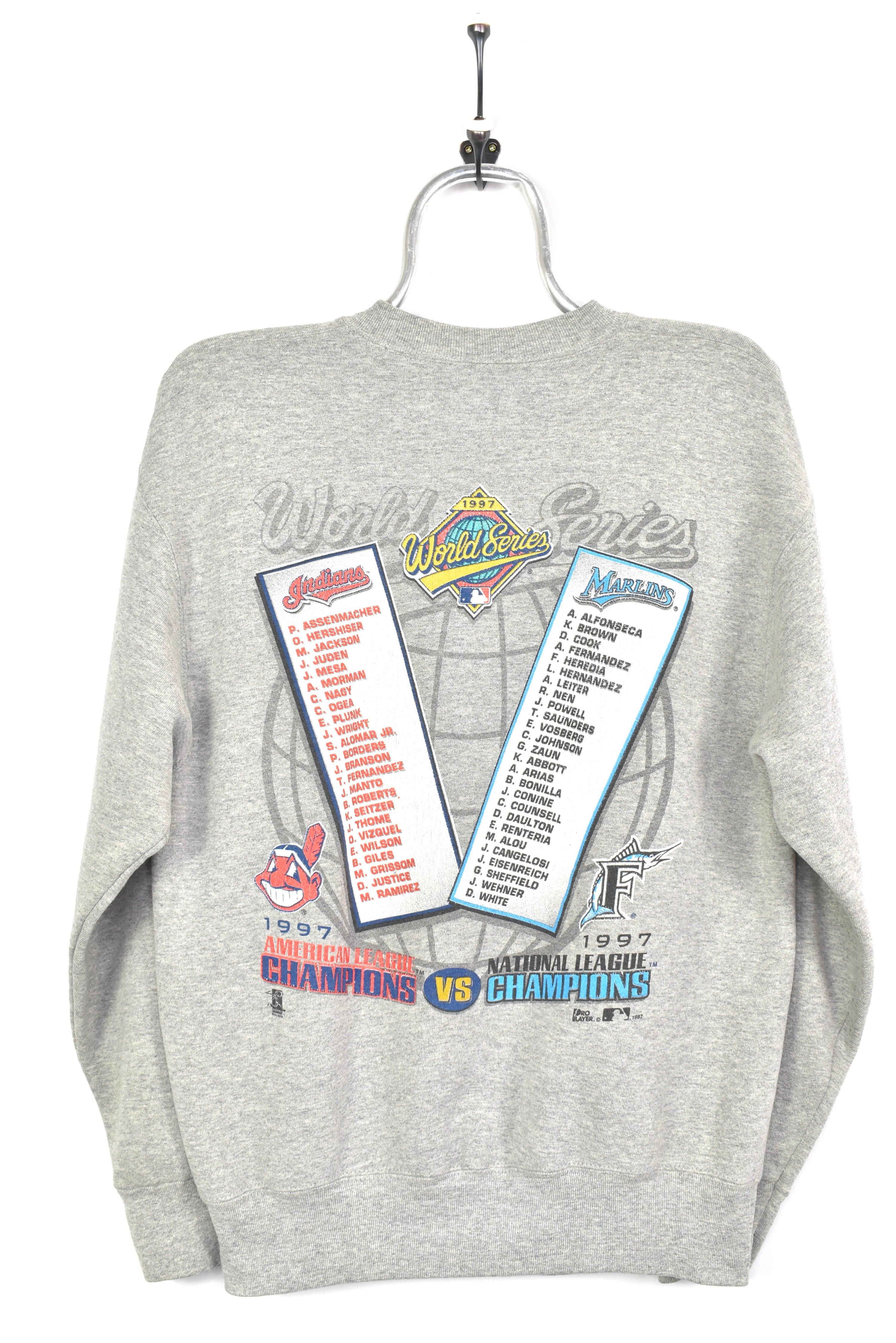 VINTAGE 1997 MLB WORLD SERIES GREY SWEATSHIRT | LARGE PRO SPORT