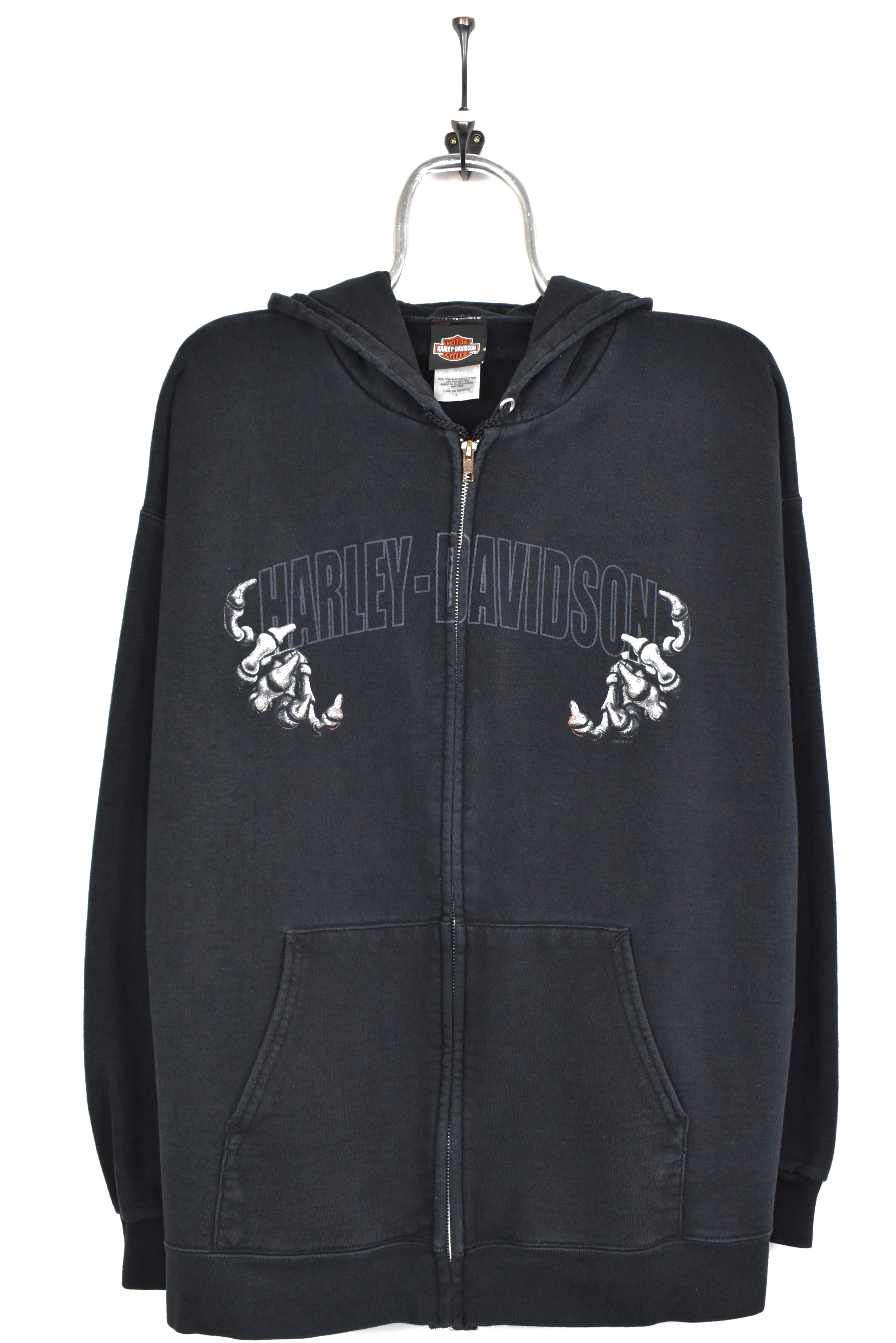 Vintage Harley Davidson black hoodie | XL HARLEY DAVIDSON