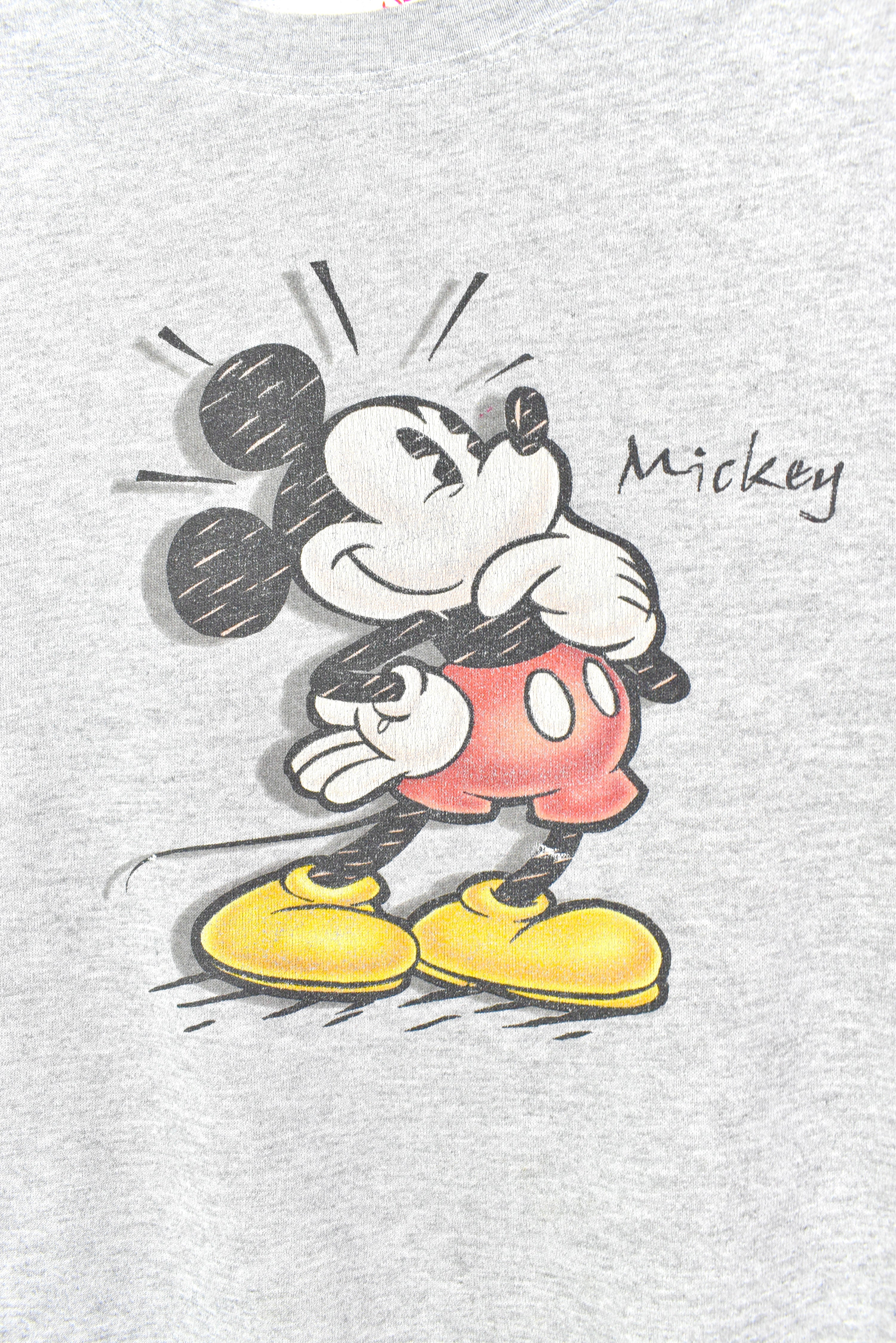 VINTAGE DISNEY MICKEY MOUSE GREY SWEATSHIRT | MEDIUM DISNEY / CARTOON