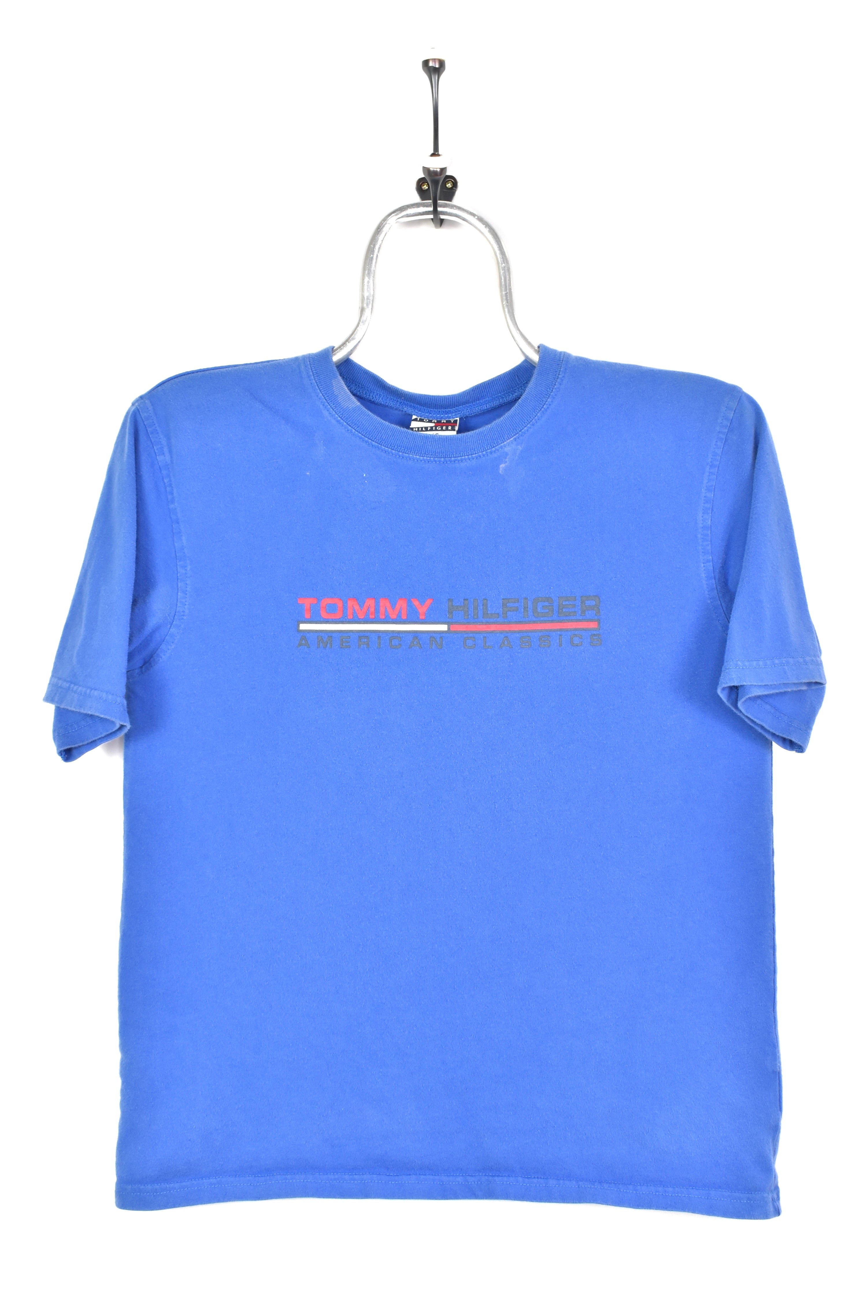 VINTAGE WOMEN'S TOMMY HILFIGER BLUE T-SHIRT | SMALL TOMMY HILFIGER