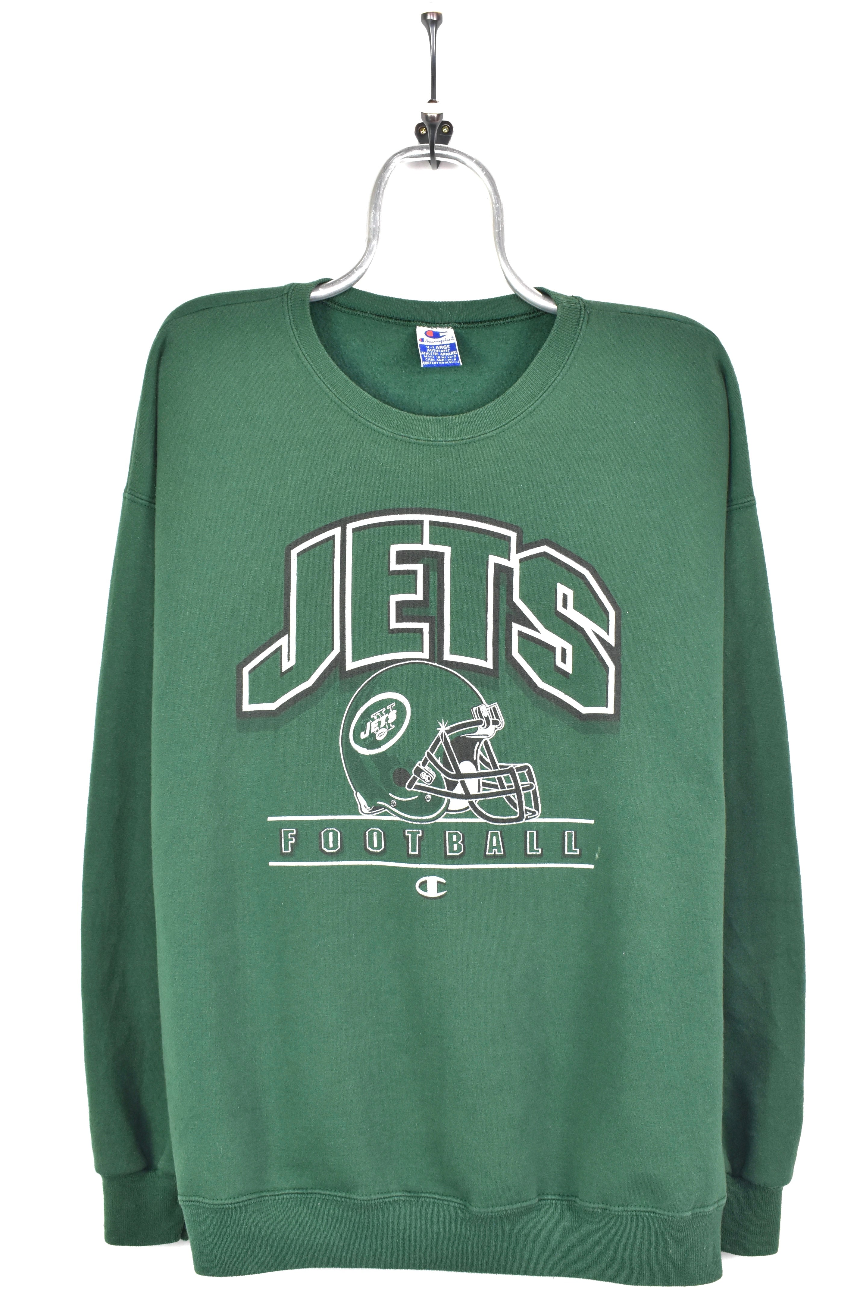 VINTAGE NFL NEW YORK JETS GREEN SWEATSHIRT | XL PRO SPORT