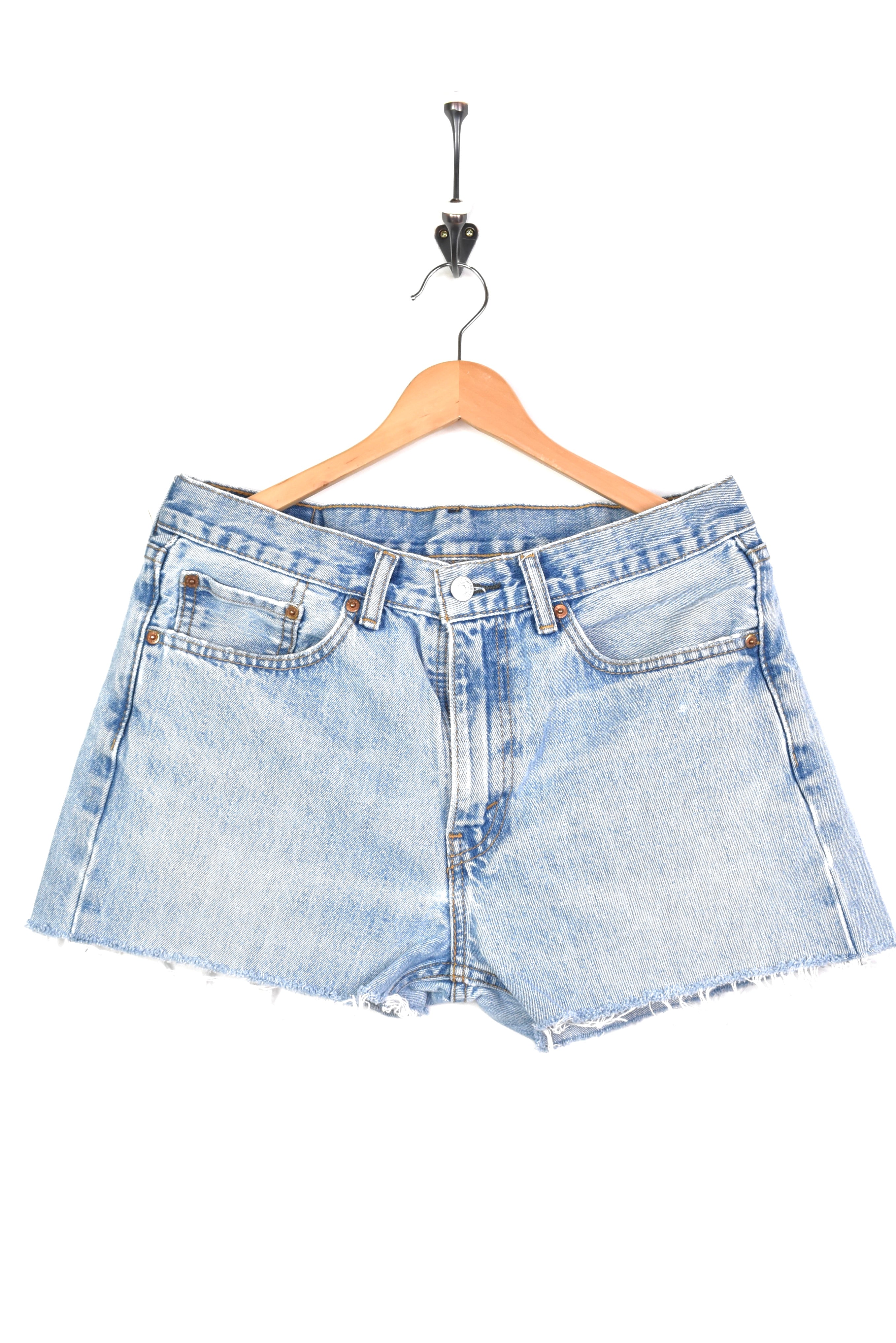 Women's vintage Levi's shorts, rework denim jeans - blue, W32" LEVIS