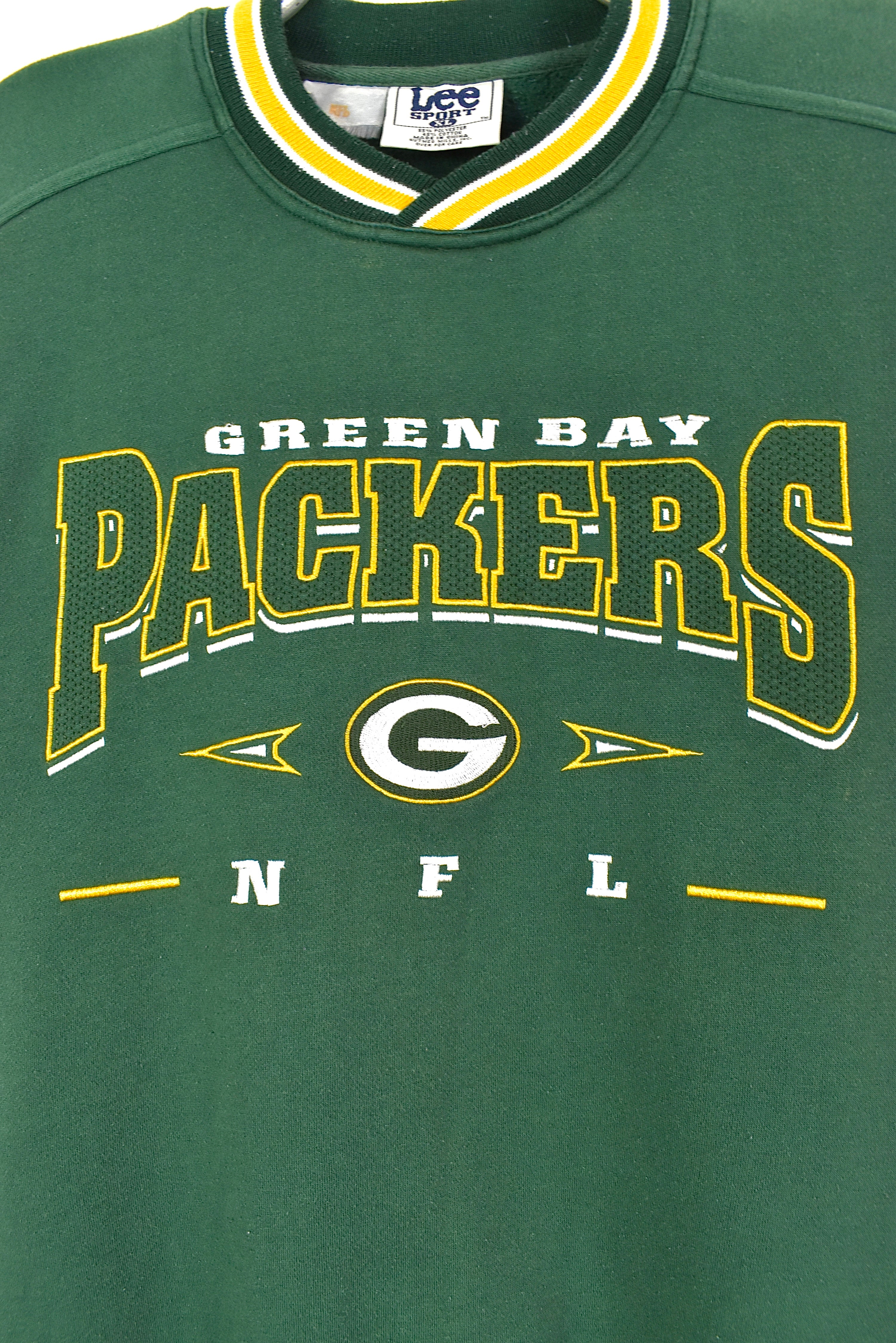 VINTAGE NFL GREEN BAY PACKERS EMBROIDERED GREEN SWEATSHIRT | XXL PRO SPORT