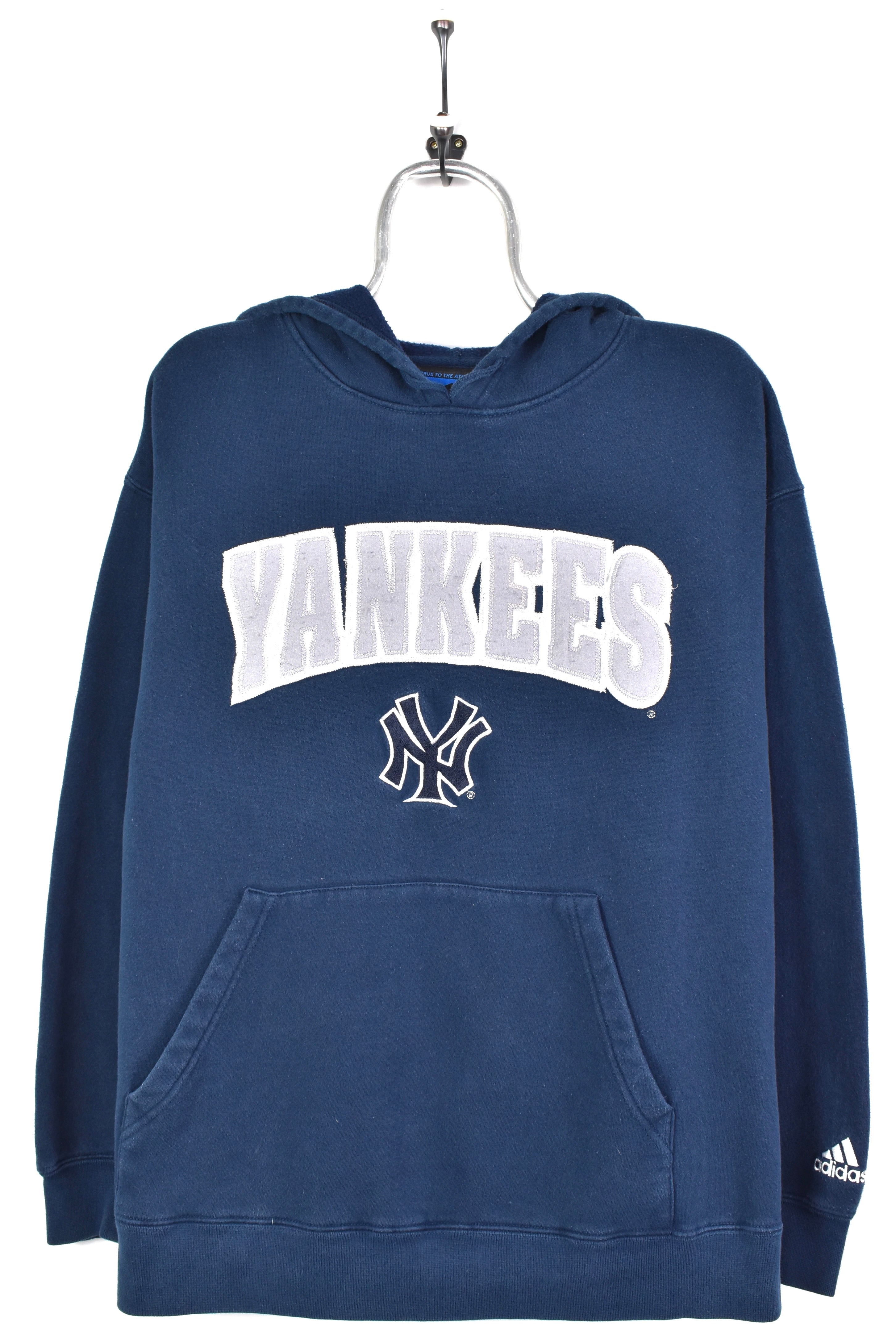 VINTAGE MLB NEW YORK YANKEES EMBROIDERED NAVY HOODIE | XL PRO SPORT