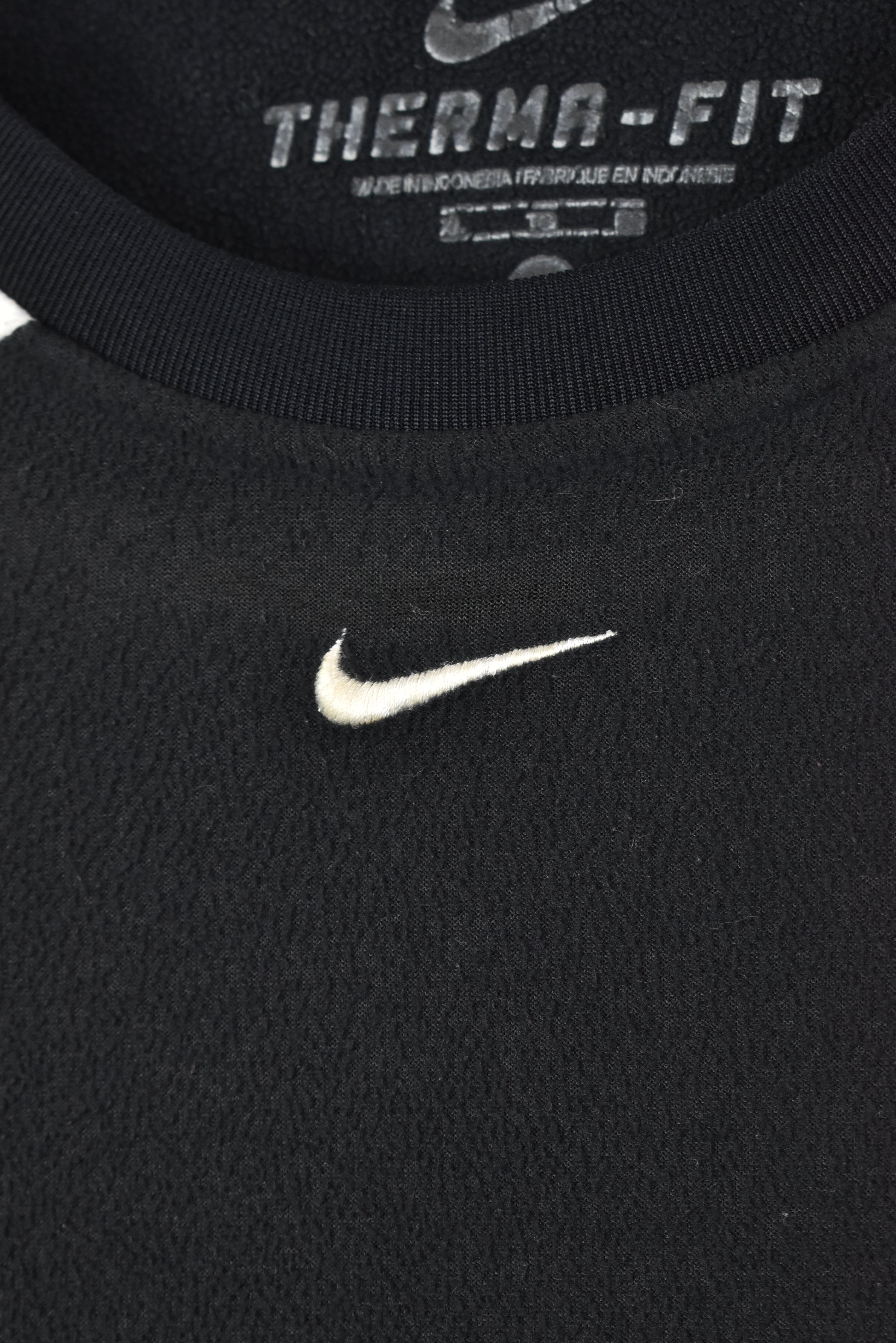 VINTAGE NIKE EMBROIDERED BLACK FLEECE SWEATSHIRT | XXL NIKE