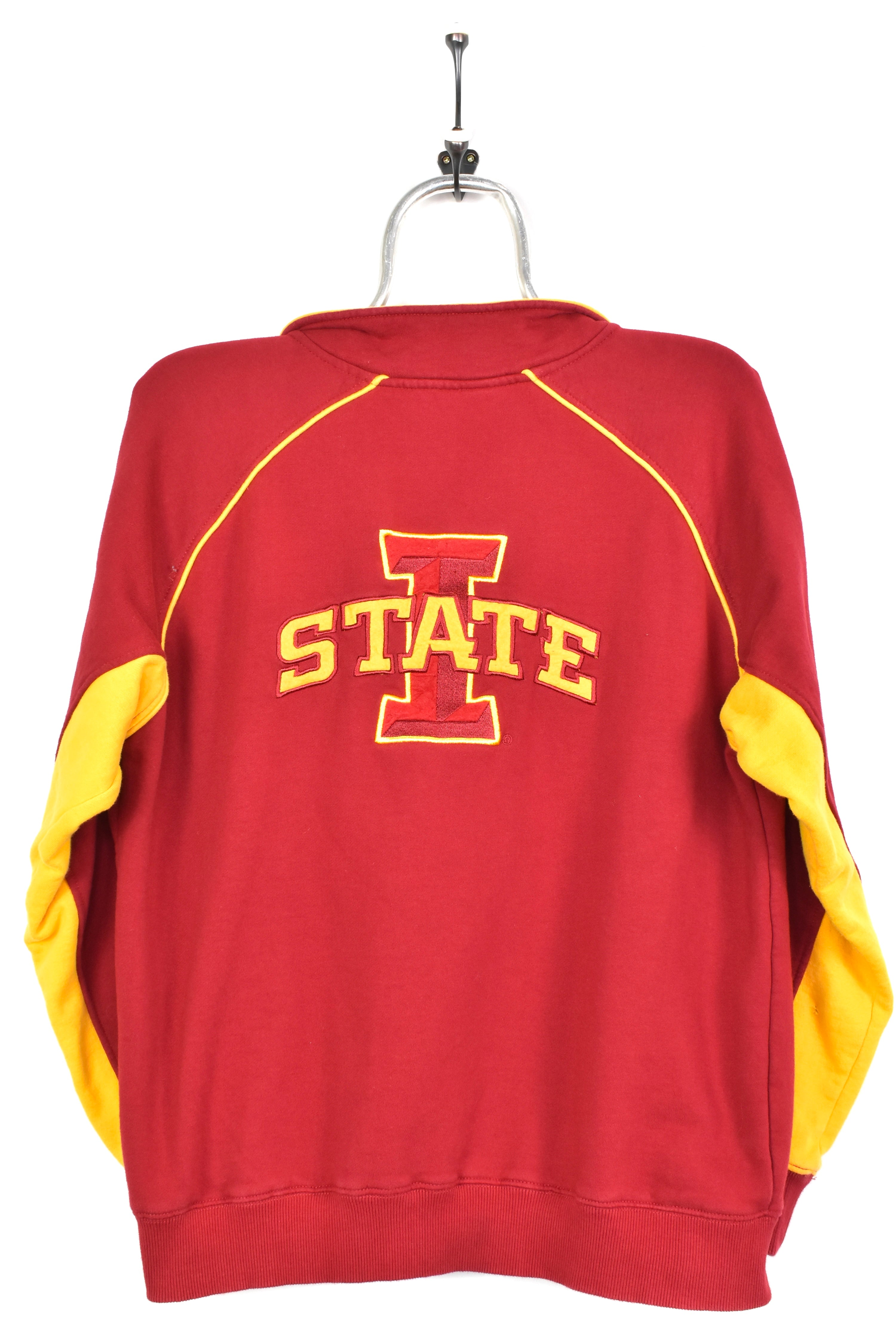 VINTAGE IOWA STATE UNIVERSITY EMBROIDERED 1/4 ZIP SWEATSHIRT | LARGE COLLEGE