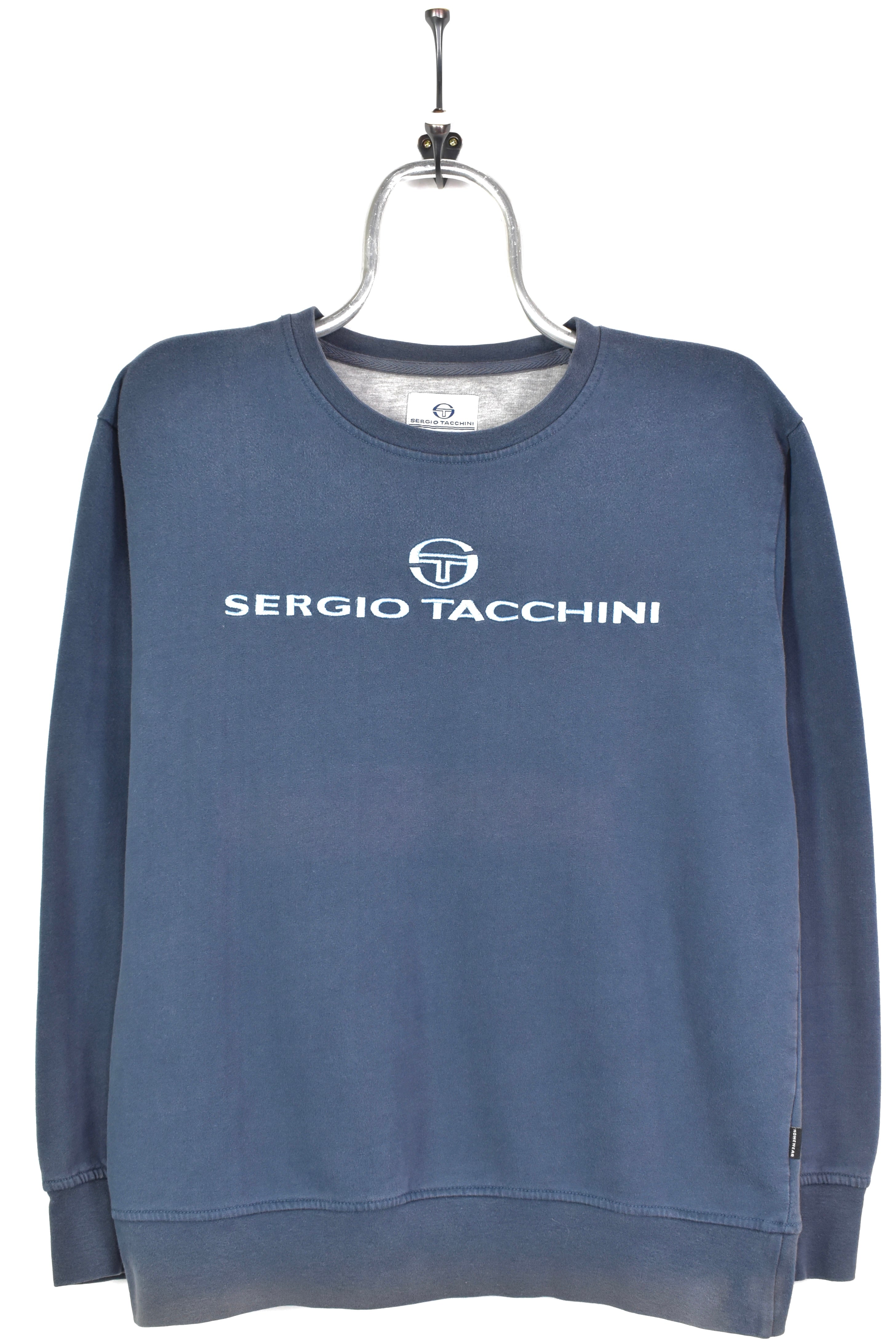 VINTAGE SERGIO TACCHINI EMBROIDERED NAVY SWEATSHIRT | MEDIUM SERGIO TACCHINI