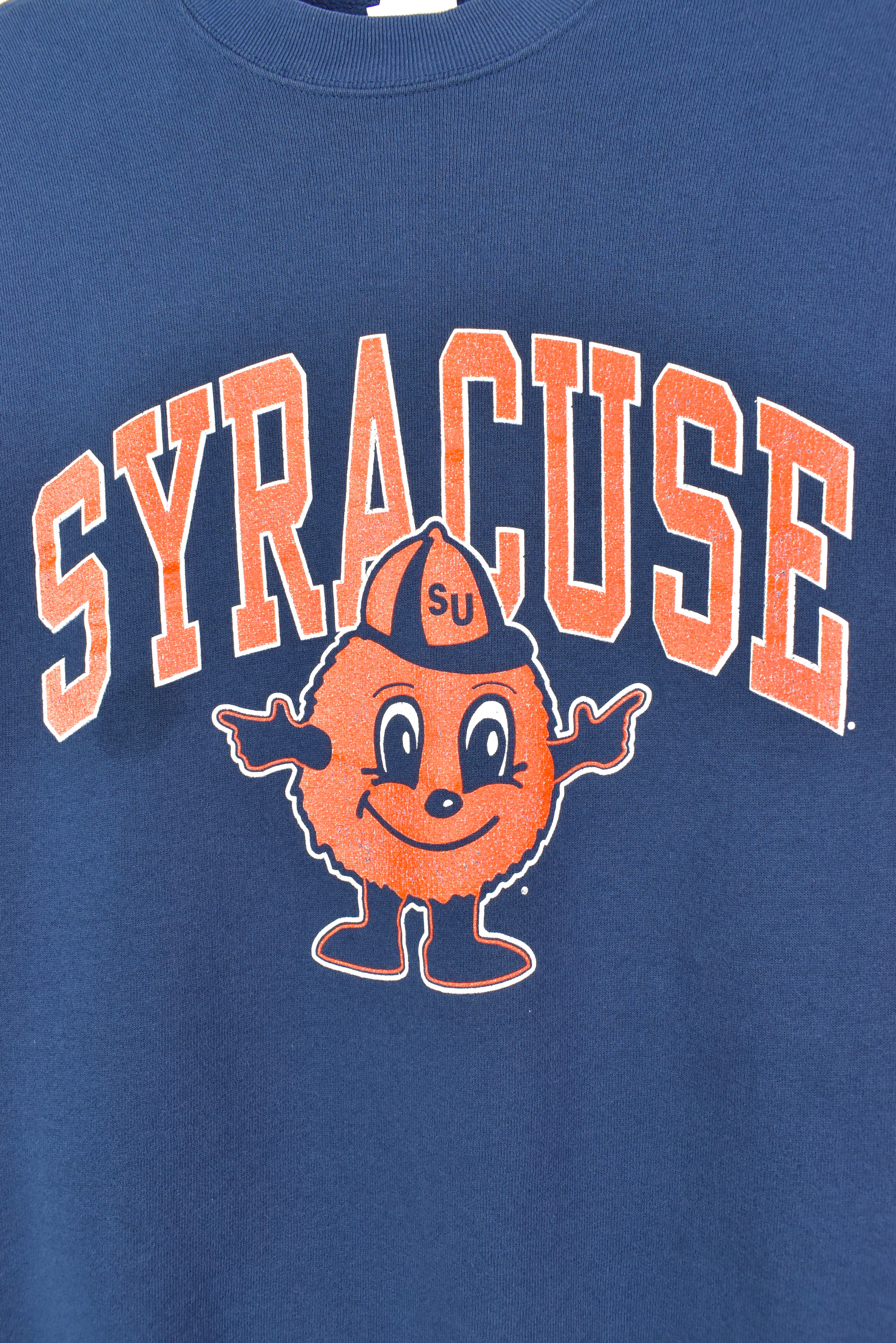 VINTAGE SYRACUSE UNIVERSITY NAVY SWEATSHIRT | LARGE COLLEGE