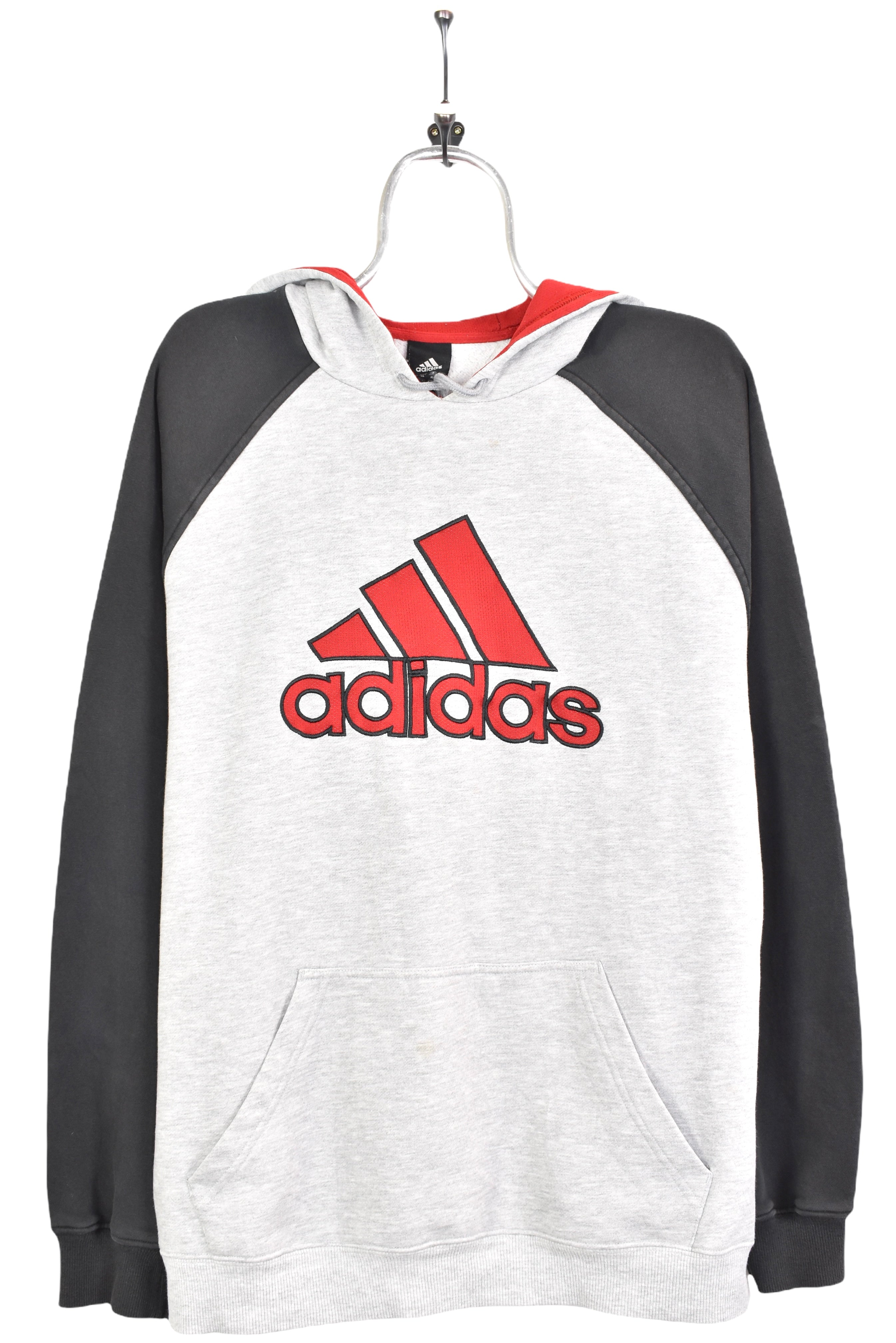 Vintage adidas embroidered grey hoodie | xl ADIDAS