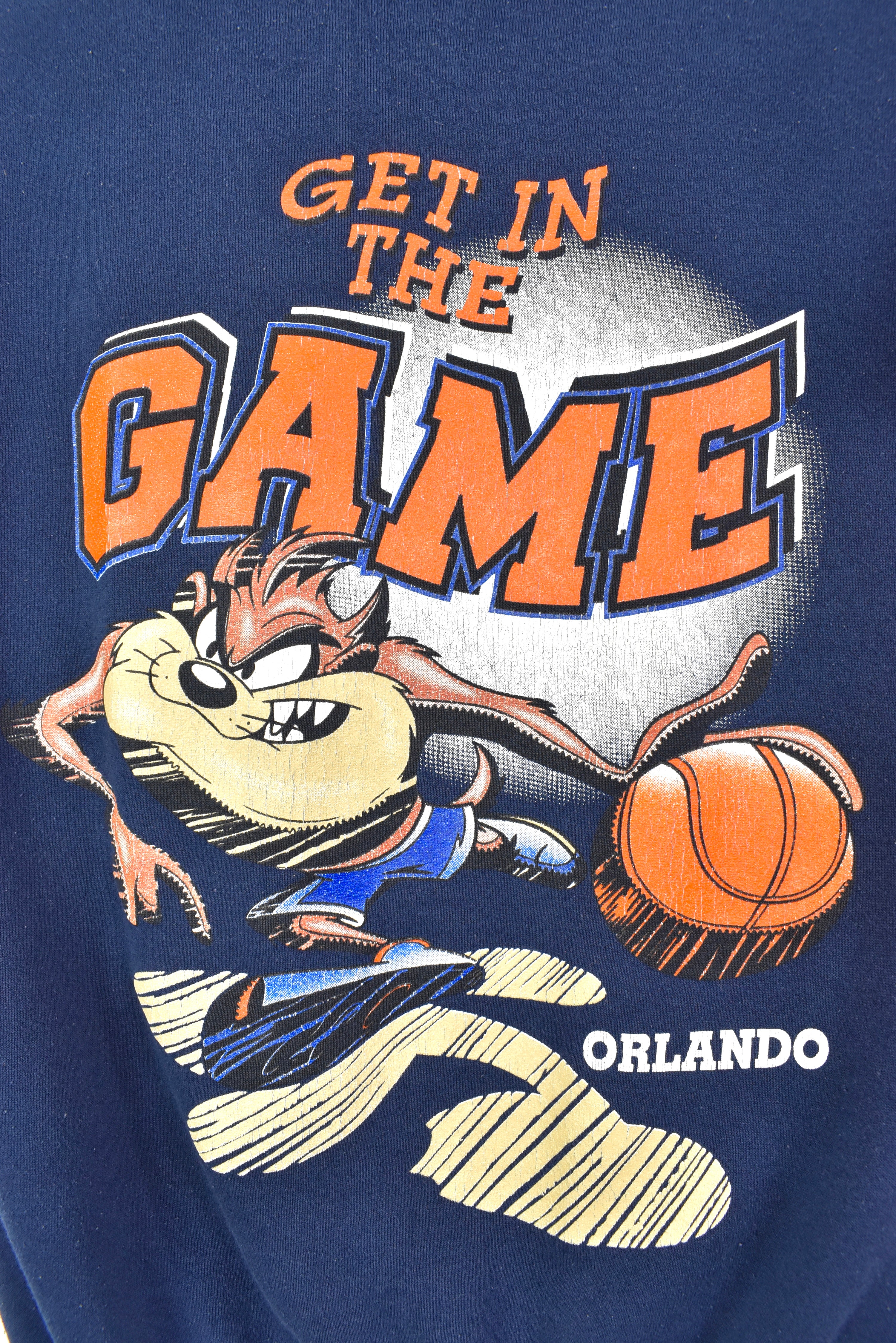 VINTAGE NBA ORLANDO MAGIC TAZ DEVIL NAVY SWEATSHIRT | XL PRO SPORT