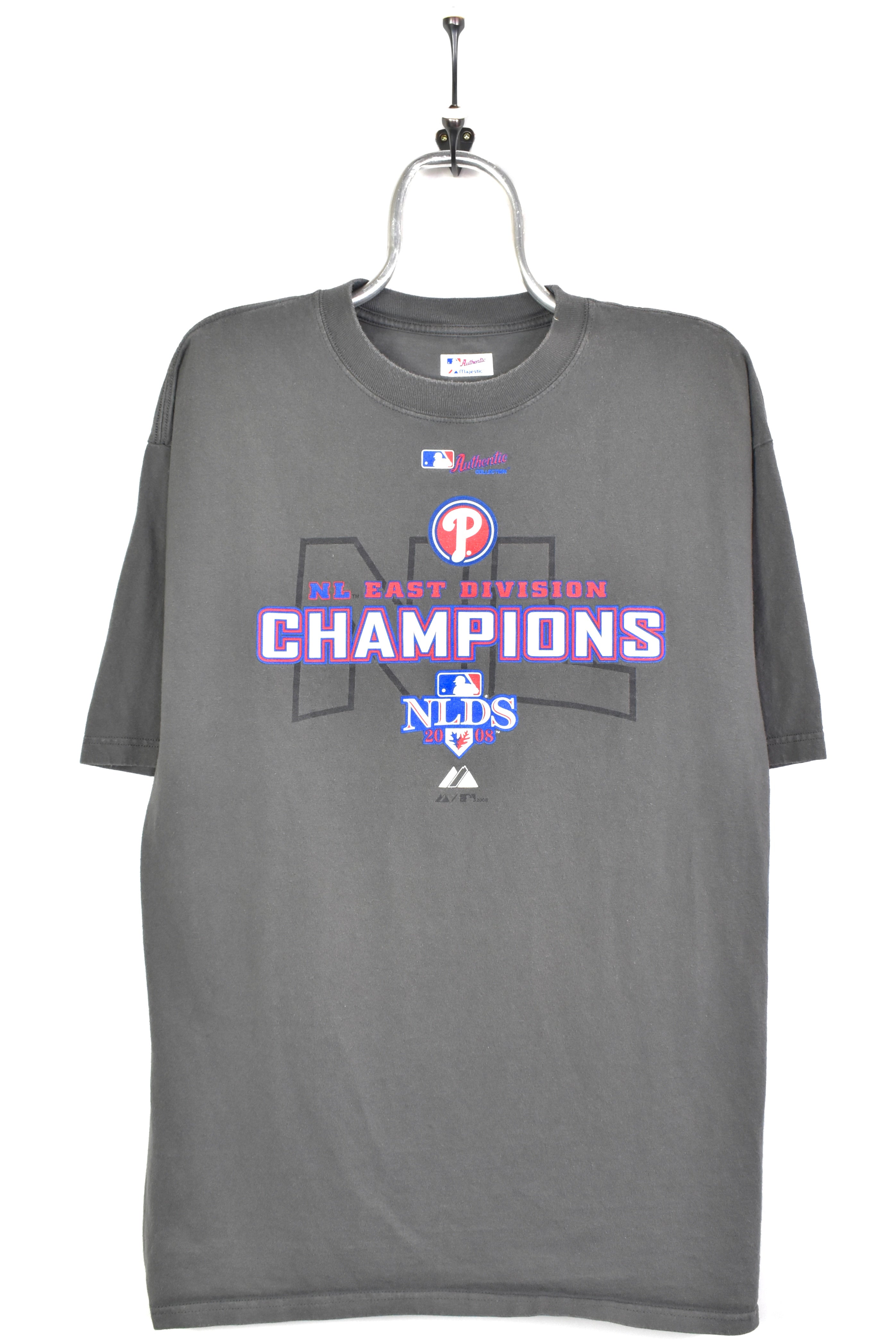 Modern Philadelphia phillies shirt, 2008 MLB graphic tee - large, dark grey PRO SPORT